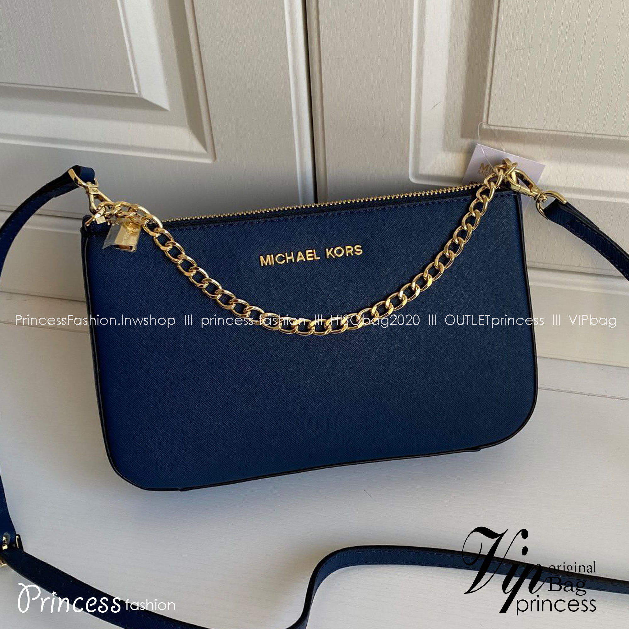 MICHEAL KORS SAFFIANO CROSSBODY BAG / MK Chain Pouchette Bag พร้อมส่ง 4 สี กระเป๋าสะพายข้าง ทรงสวย วัสดุหนัง SAFFIANO คุณภาพดี สวยอยู่ทรงแข็ง