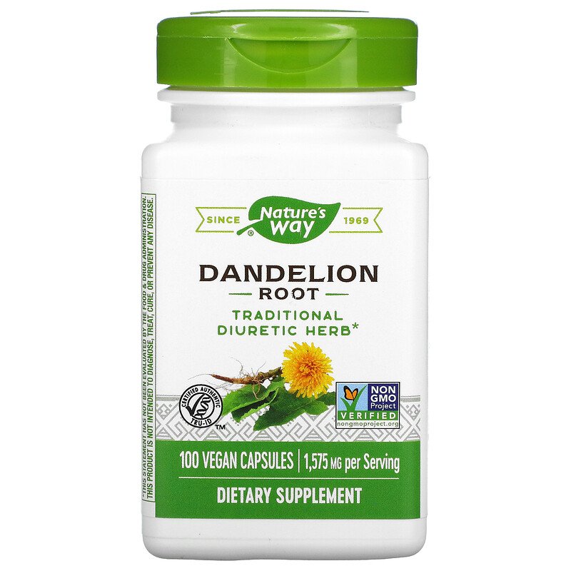 Nature's Way Dandelion Root 1575 mg 100 Vegan Capsules