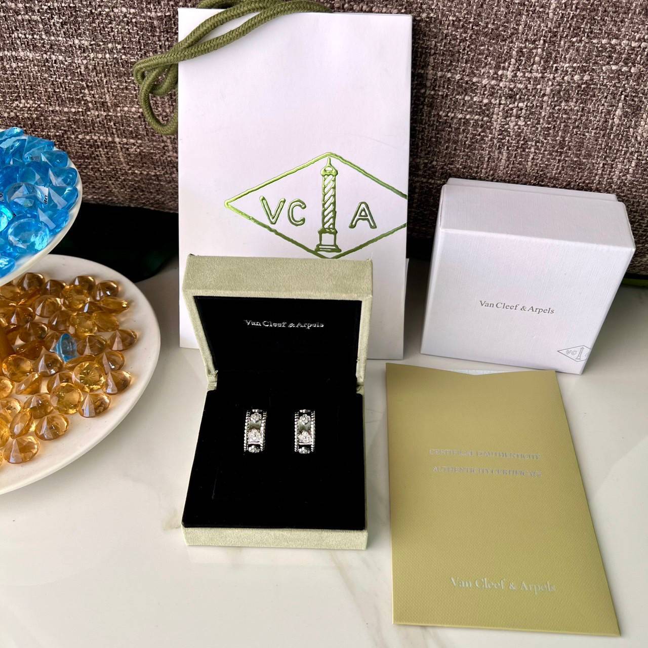 เกรดเทพ ORI | VAN CLEEF & ARPELS HOOP EARRINGS ต่างหูเงินแท้ แวนคลีฟ แอนด์ อาร์เปลส์ สวยเก๋ คุณภาพงานประกวด เอาใจสาวๆไปเลย