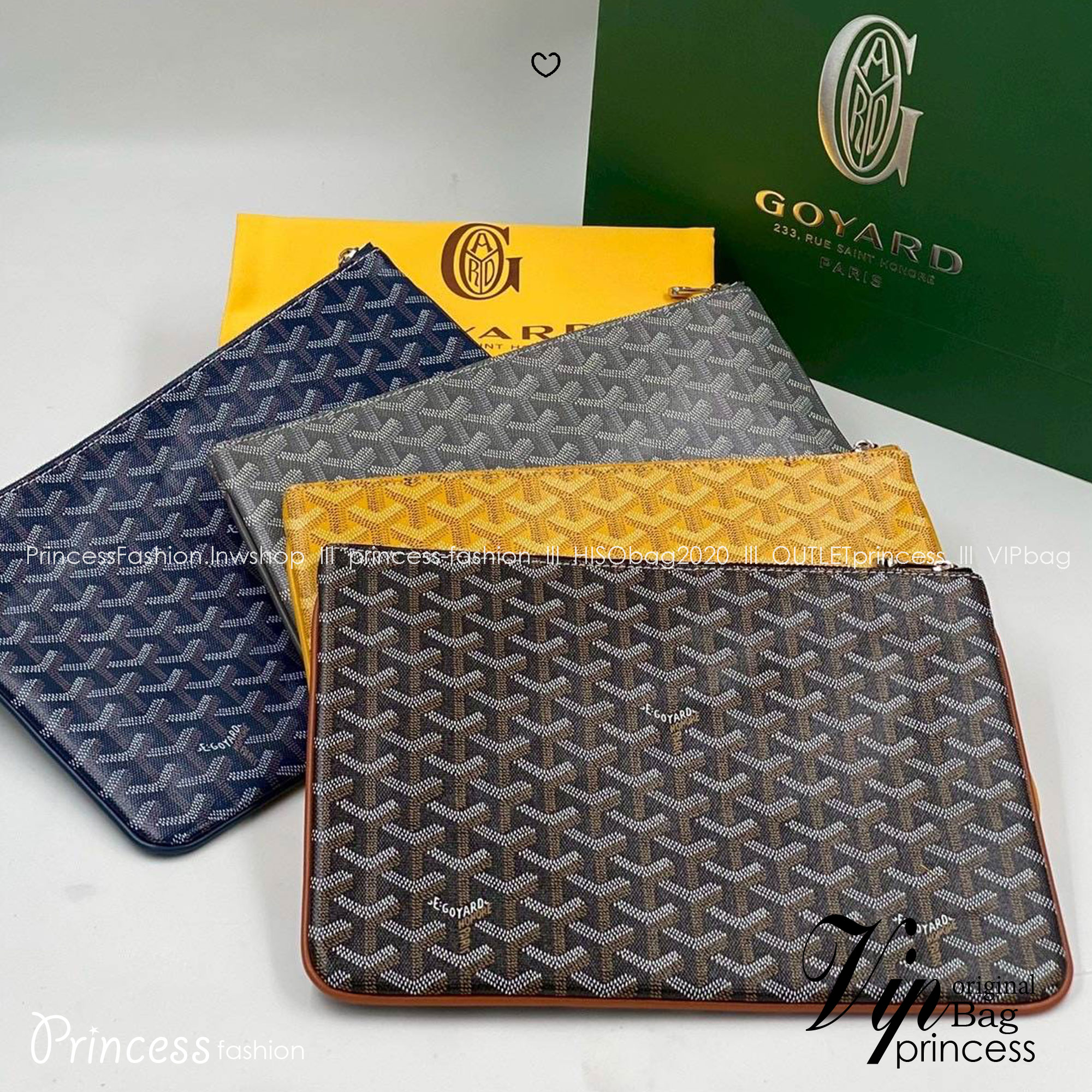 ORI หนังแท้ | GOYARD Senat MM Pouch / GOYARD Clutch Bag กระเป๋าทรงพอชคลัช ใช้เป็นกระเป๋าจัดระเบียบสำนักงานได้ เหมาะสำหรับใส่เอกสารขนาด A4, จัดระเบียบสิ่งของในกระเป๋า หรือใช้เป็นกระเป๋าคลัตช์สำหรับใช้ในชีวิตประจำวัน