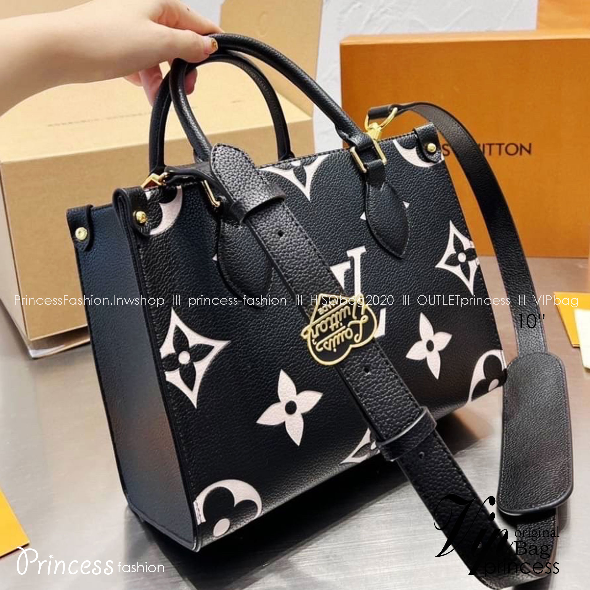 LV OnTheGo Leather Handbag / LV Tote Crossbody Bag กระเป๋าทรงโท้ทที่ใครเห็นต้องเป็นคลั่งรัก ดีไซน์คลาสสิค ผู้ดี หรูหรา โทนสีใช้งานง่าย ได้ทุกลุค ทุกสไตล์