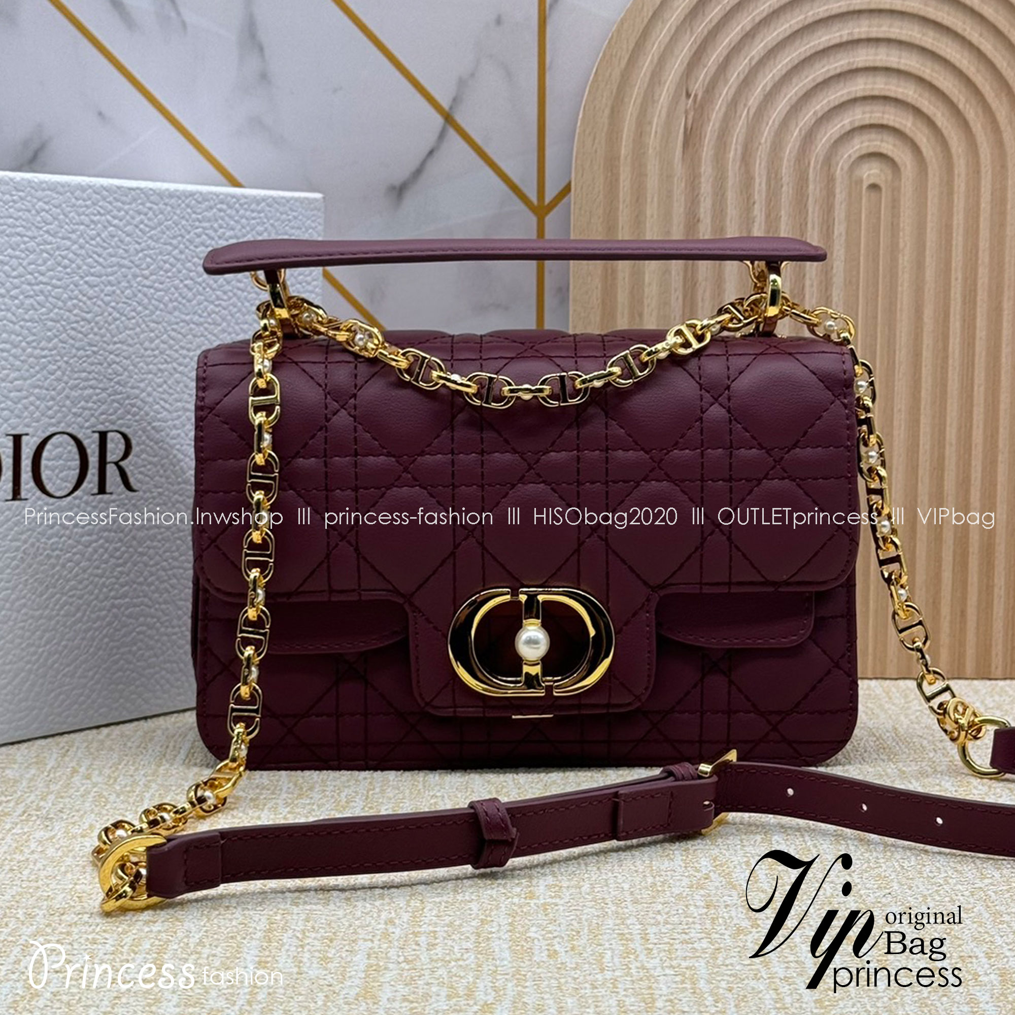 SMALL DIOR JOLIE TOP HANDLE BAG กระเป๋าสะพายดิ-ออร์ รุ่นใหม่ งานหนังสวย เกรดออริจินอล สลับแท้ ใช้งานต่างประเทศได้ งานสวยตามรูป ภาพถ่ายจากงานขายจริง