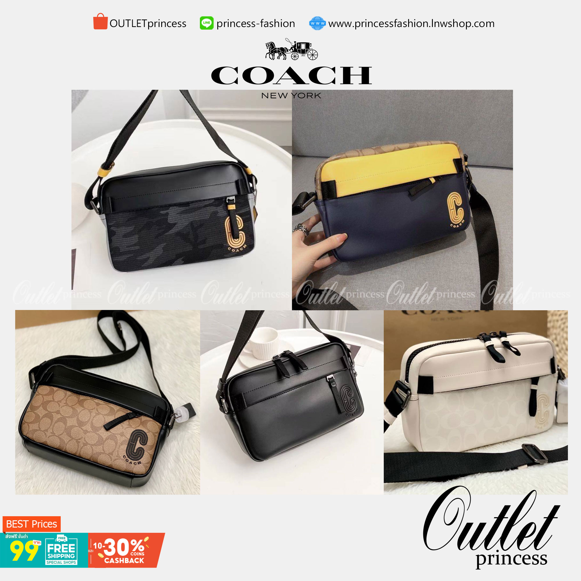 COACH EDGE CROSSBODY IN SIGNATURE CANVAS กระเป๋าสะพายครอสบอดี้ร์ วัสดุหนังแท้ หนังนิ่มอย่างดีค่ะ ด้านหน้ามีช่องซิปซ่อนให้หนึ่งช่อง เปิดปิดช่องหลักแบบซิปคู่ภายในกว้าง ใส่ของได้จุเลยนะคะ มีช่องซิปและช่องเล็กให้อีก2ช่อง;ด้านหลังกระเป๋าเป็นช่องโล่งใส่ของอีกช่