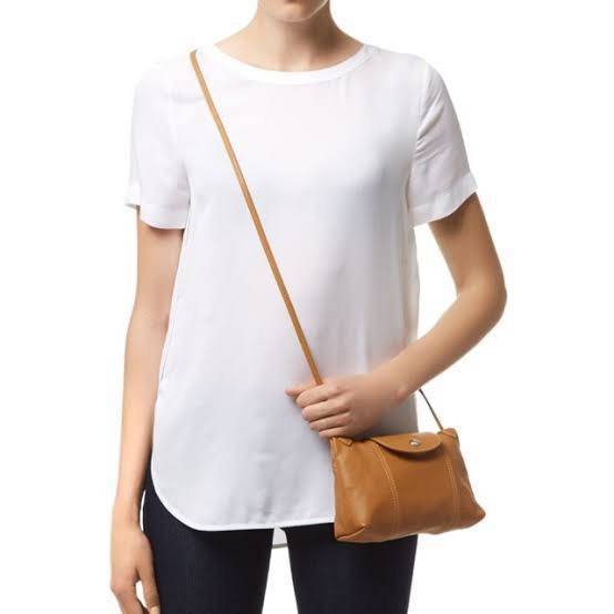 💕 Longchamp Le Pliage Cuir Crossbody Bag