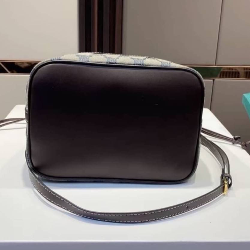 CELINE a monogram canvas bucket bag Size 10”
