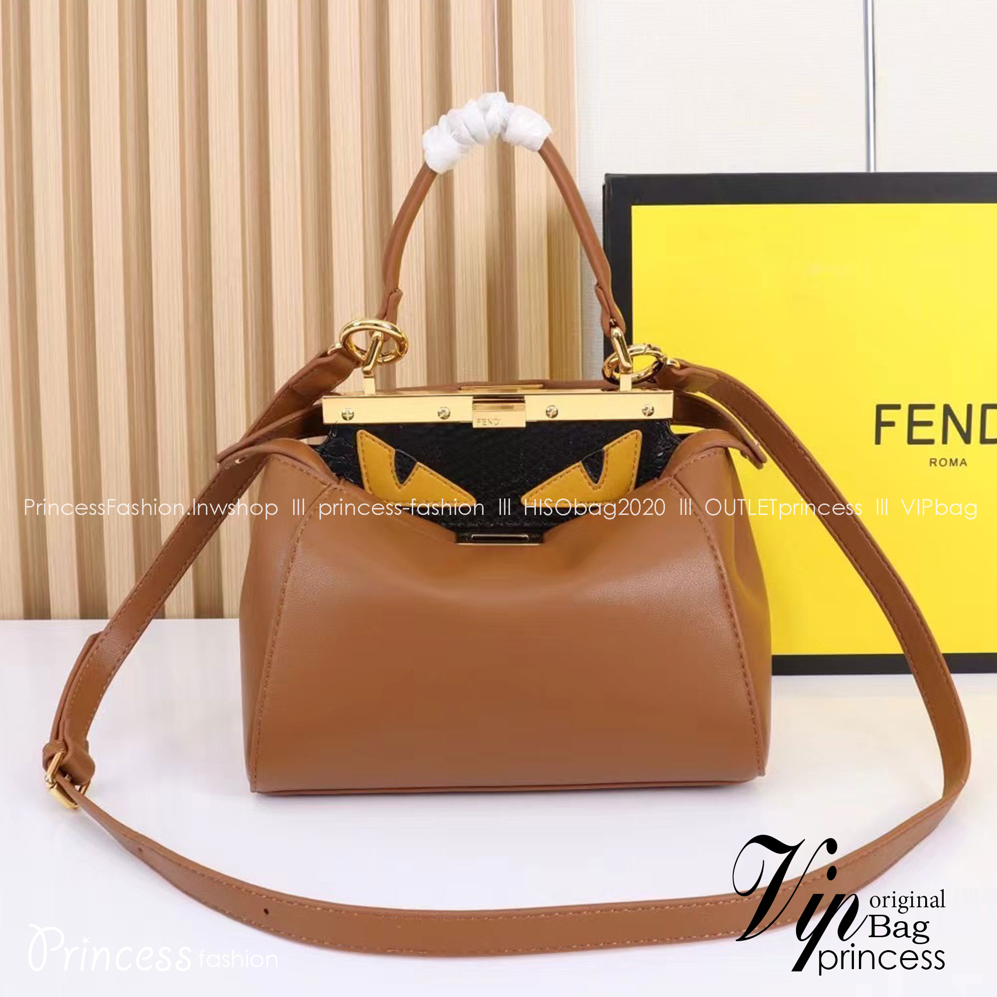พร้อมส่ง 3 สี FENDI Peekaboo Monster กระเป๋าถือหรือสะพายรูปลักษณ์สวยงามทันสมัย 🧡 เกรดออริจินอล 1:1 สลับแท้ ใช้งานต่างประเทศได้