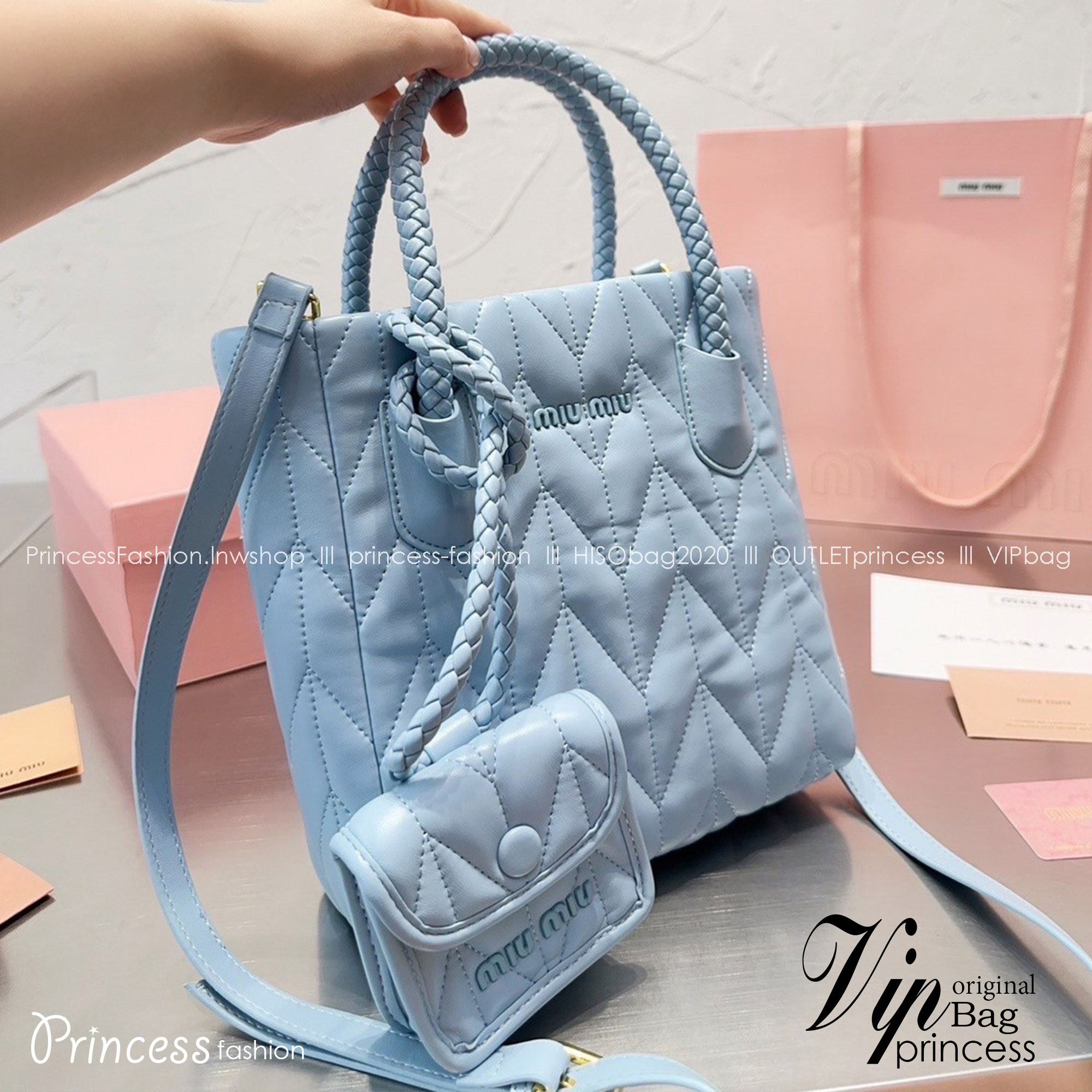 MIU MIU Tote candy color handbag / MIU MIU BAG พร้อมส่ง 4 สี กระเป๋าทรงโท้ท พร้อมใบเล็ก น่ารักน่าใช้ให้ความละมุน ลุคคุณหนูน่ารักสุดๆ ค่ะ