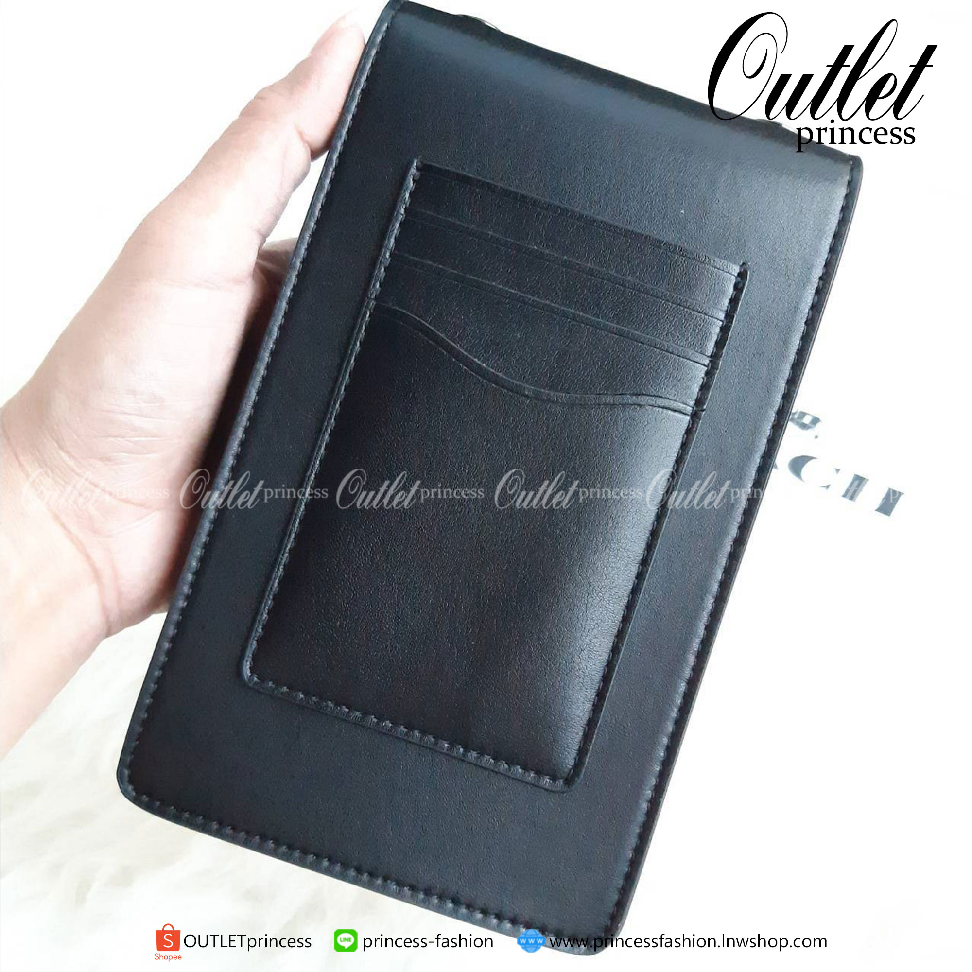 ของแท้ 100% COACH F76988 NORTH/SOUTH PHONE CROSSBODY IN SIGNATURE CANVAS WITH PRAIRIE DAISY CLUSTER PRINT /BLACK