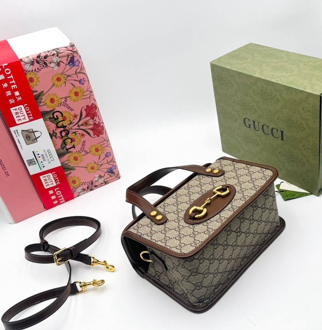 GUCCI Horsebit 1955 Top Handle Bag กระเป๋าสะพายรุ่นลิมิเต็ต ทรงกล่องสวยอยู่ทรง ดีไซน์เป็นเอกลักษณ์ ใช้งานง่าย
