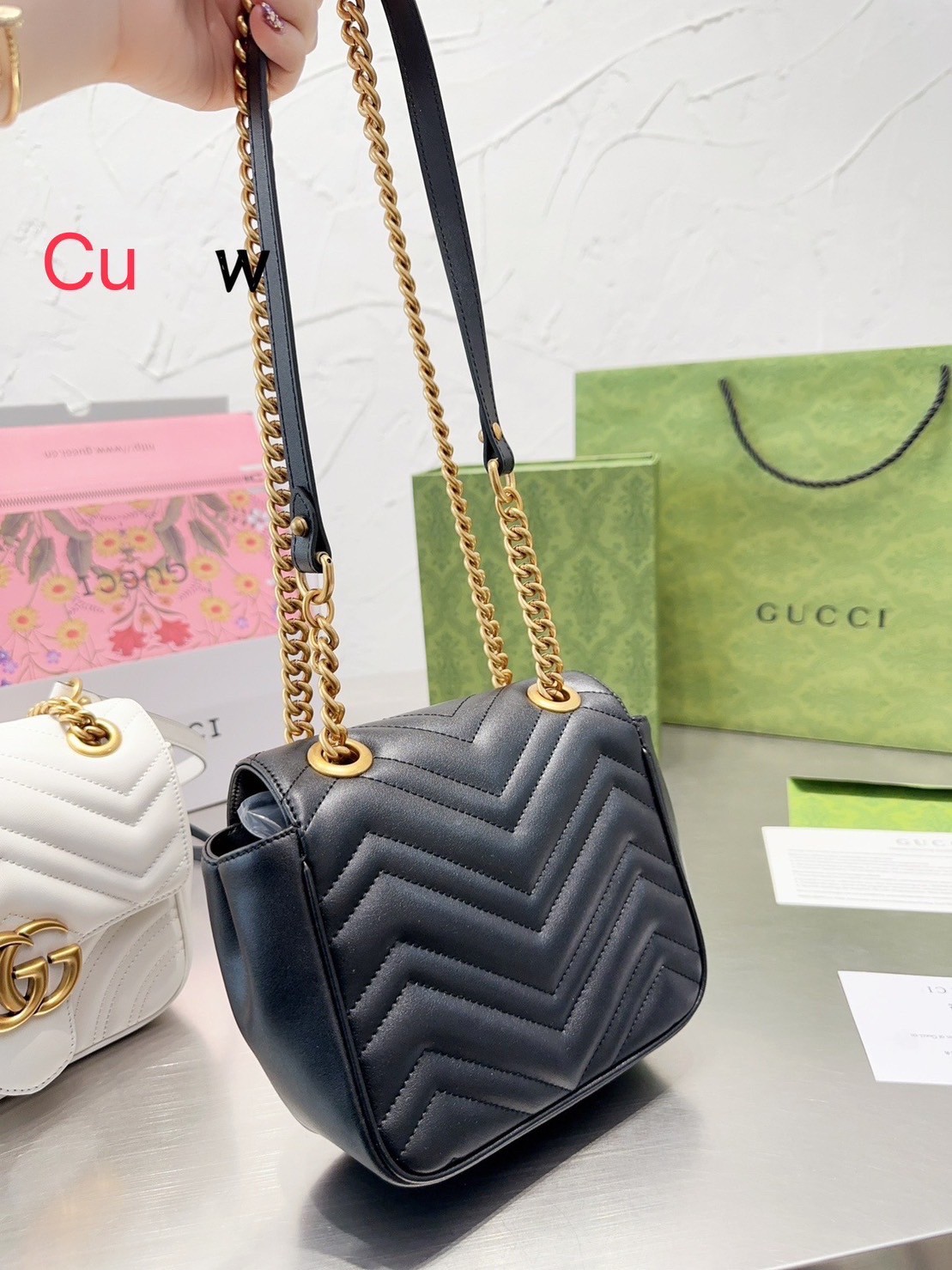 GG MARMONT MATELASSE MINI TOTE BAG / GG MARMONT mini shoulder bag พร้อมส่ง 2 สี กระเป๋าสะพายมินิคลาสสิค สะพายขับผิว ดูแพง อัพลุคได้สบายๆ