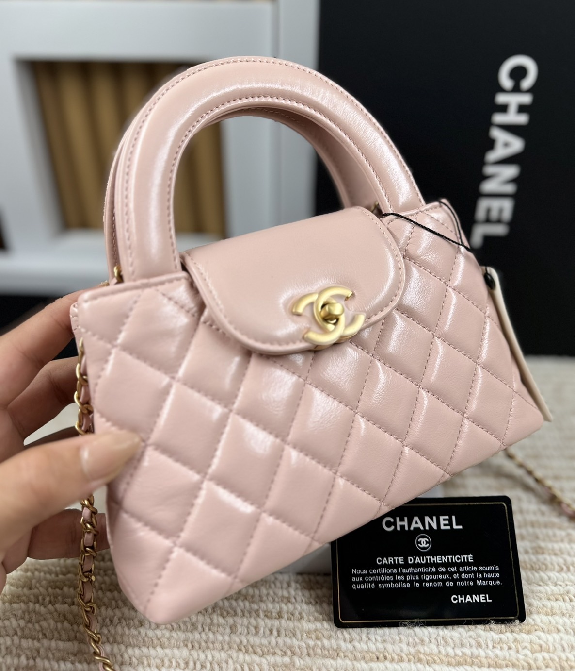 Chanel mini kelly flap bag เกรดออริ สลับแท้ 1:1 ใช้งานต่างประเทศได้