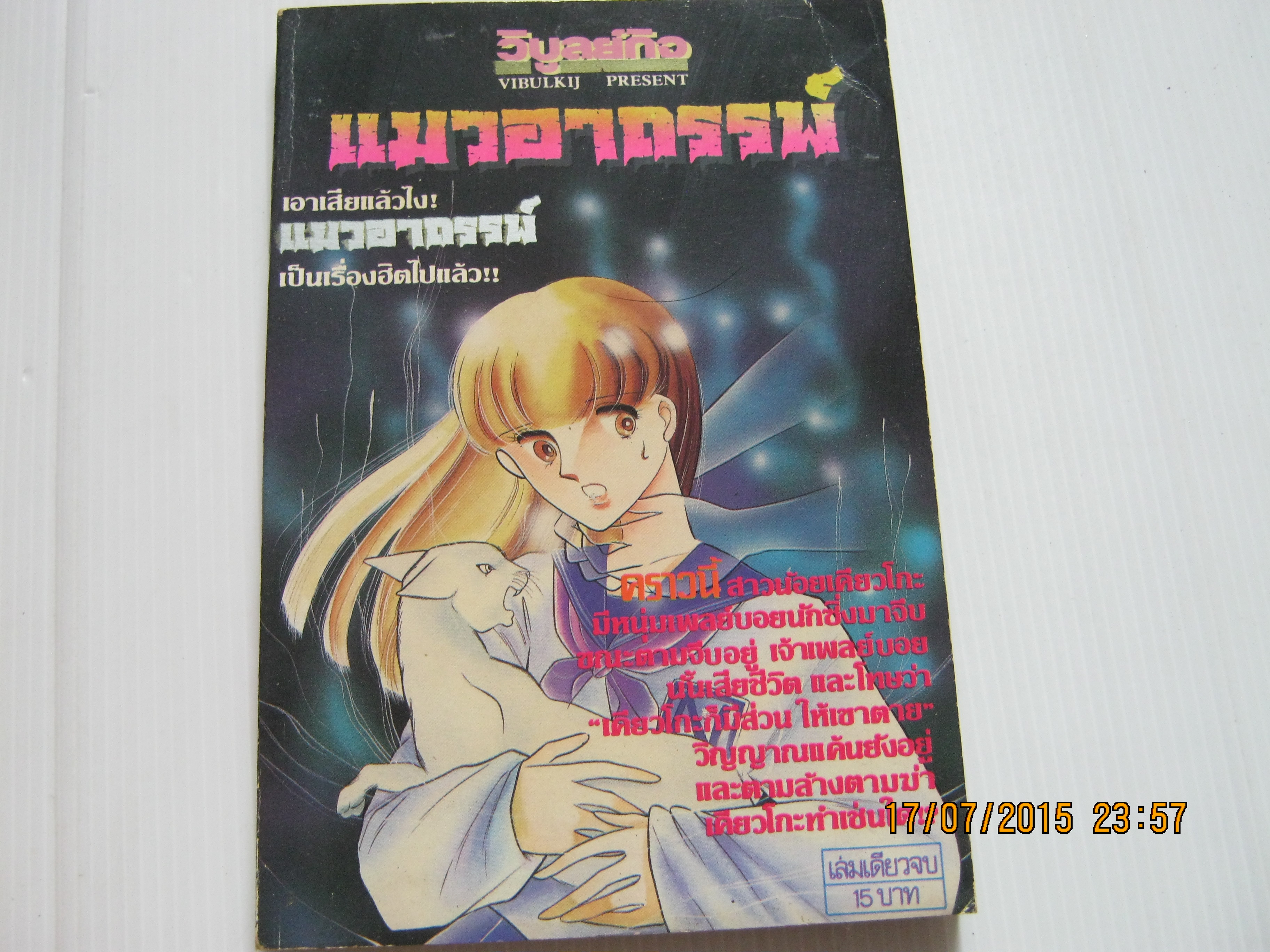 แมวอาถรรพ์ เล่มเดียวจบ ชิโนฮาระ จิเอะ เขียน***สินค้าหมด***