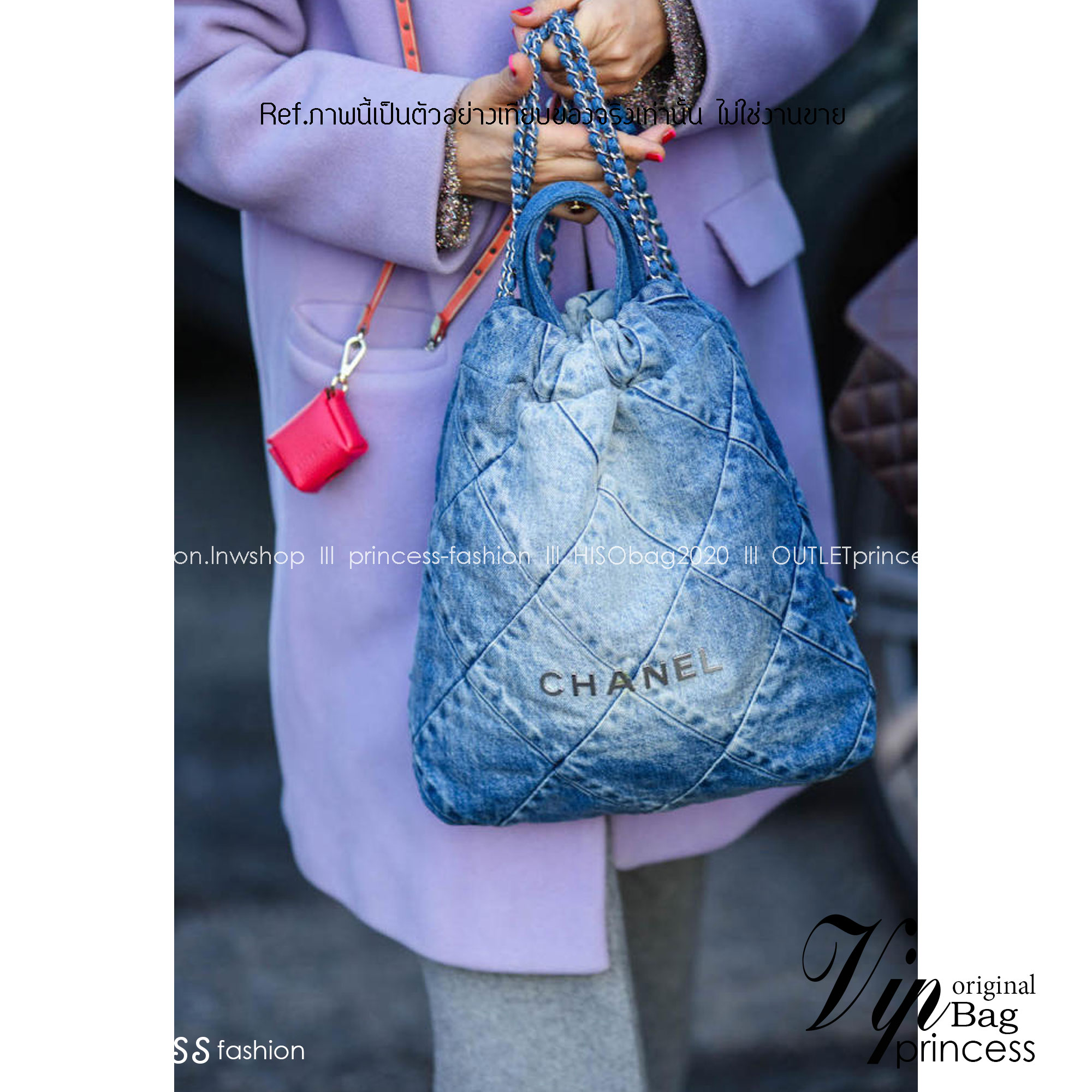 CHANEL Denim 22 Backpack Blue / Chanel Backpack Denim พร้อมส่ง กระเป๋าเป้ยีนส์ เท่ๆ คูลๆ งานเดนิมฟอกดีเทลความสวยมากมาย ภายในโล่งกว้าง จุของได้สบายๆ