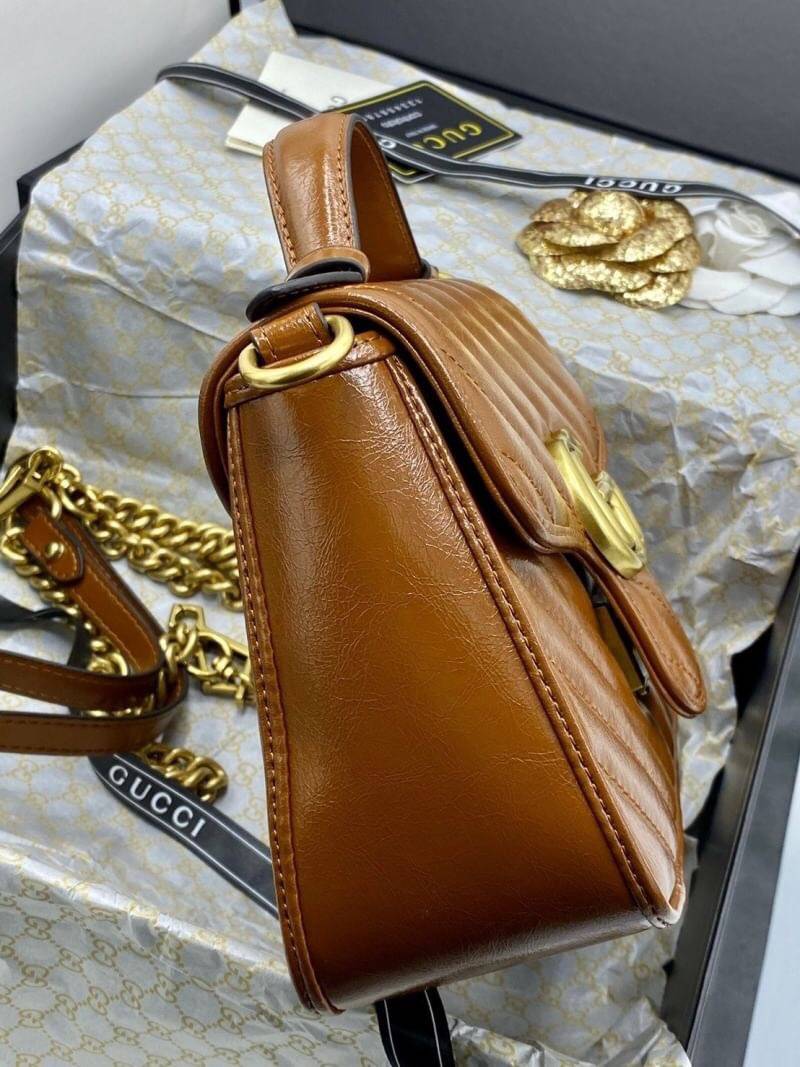 VIP GIFT 】หนังแท้ GUCCI GG Marmont Mini Shoulder Bag