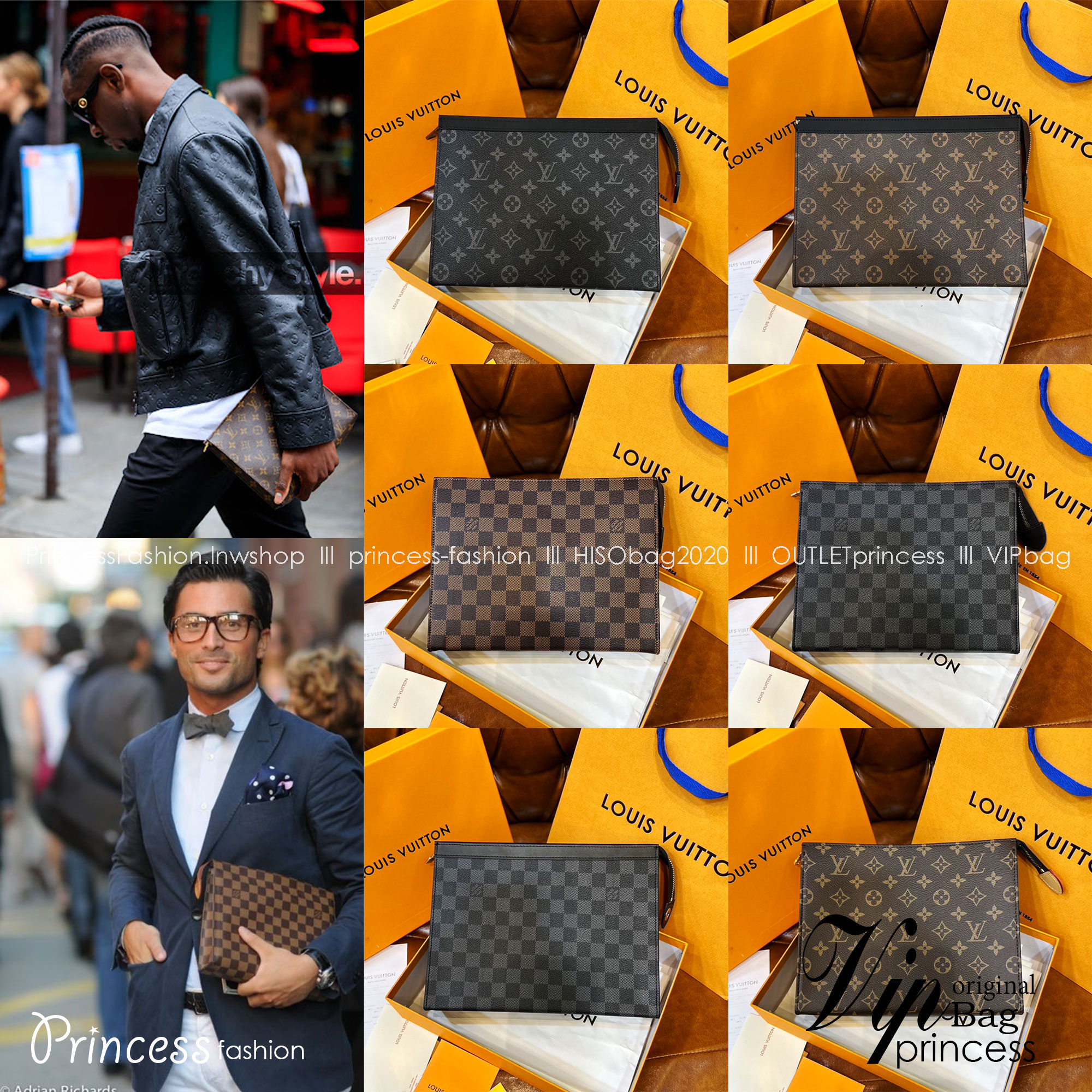 พร้อมส่ง LV Pochette Voyage MM / LV Clutch กระเป๋าถือทรงคลัช ทรงพอช เกรดออริ สลับแท้ 1:1 ใช้ต่างประเทศได้ ใช้ได้ทั้งชายหญิง