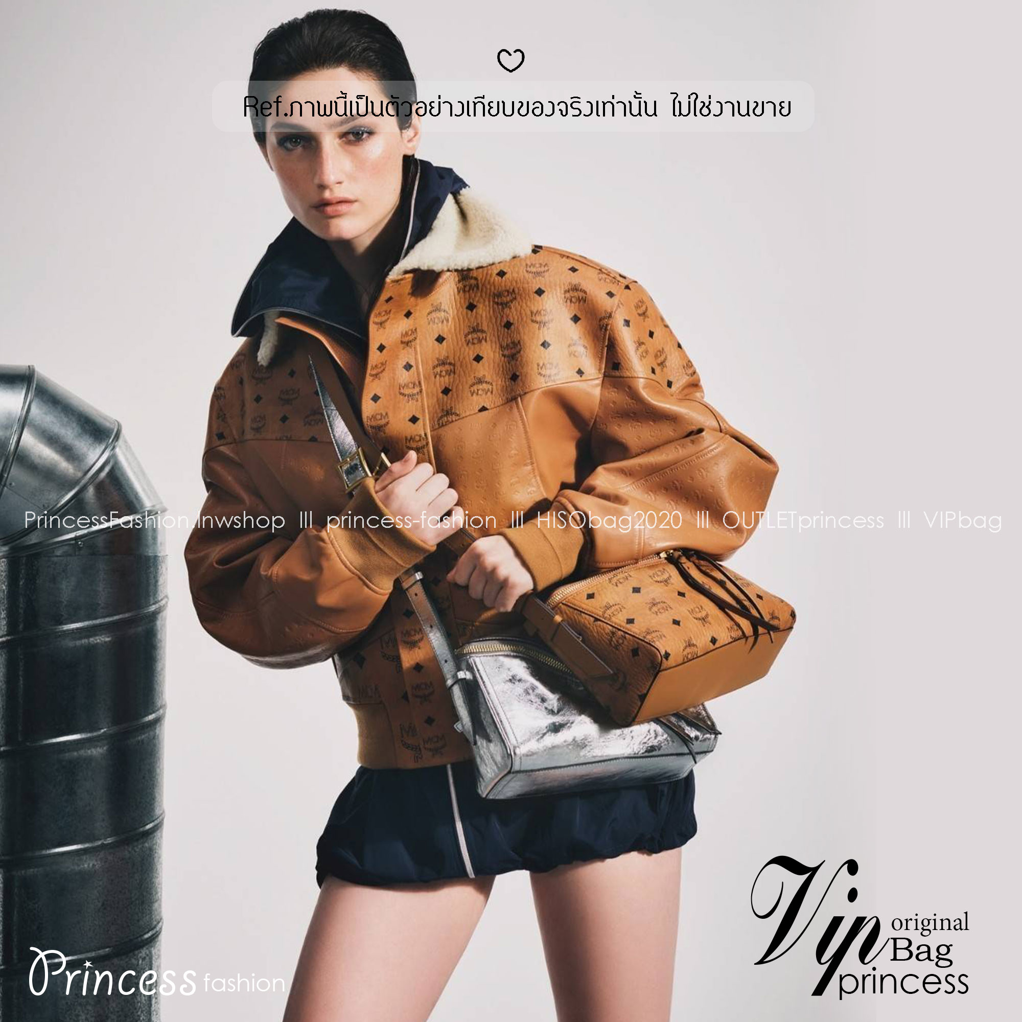 M.C.M DIAMANT 3D SHOULDER BAG IN VISETOS LEATHER MIX กระเป๋าสะพายคอลเลคชั่นสุดปัง สวยหรูในแบบฉบับคนมีสไตล์ เกรดท็อปออริ 1:1 สลับแท้