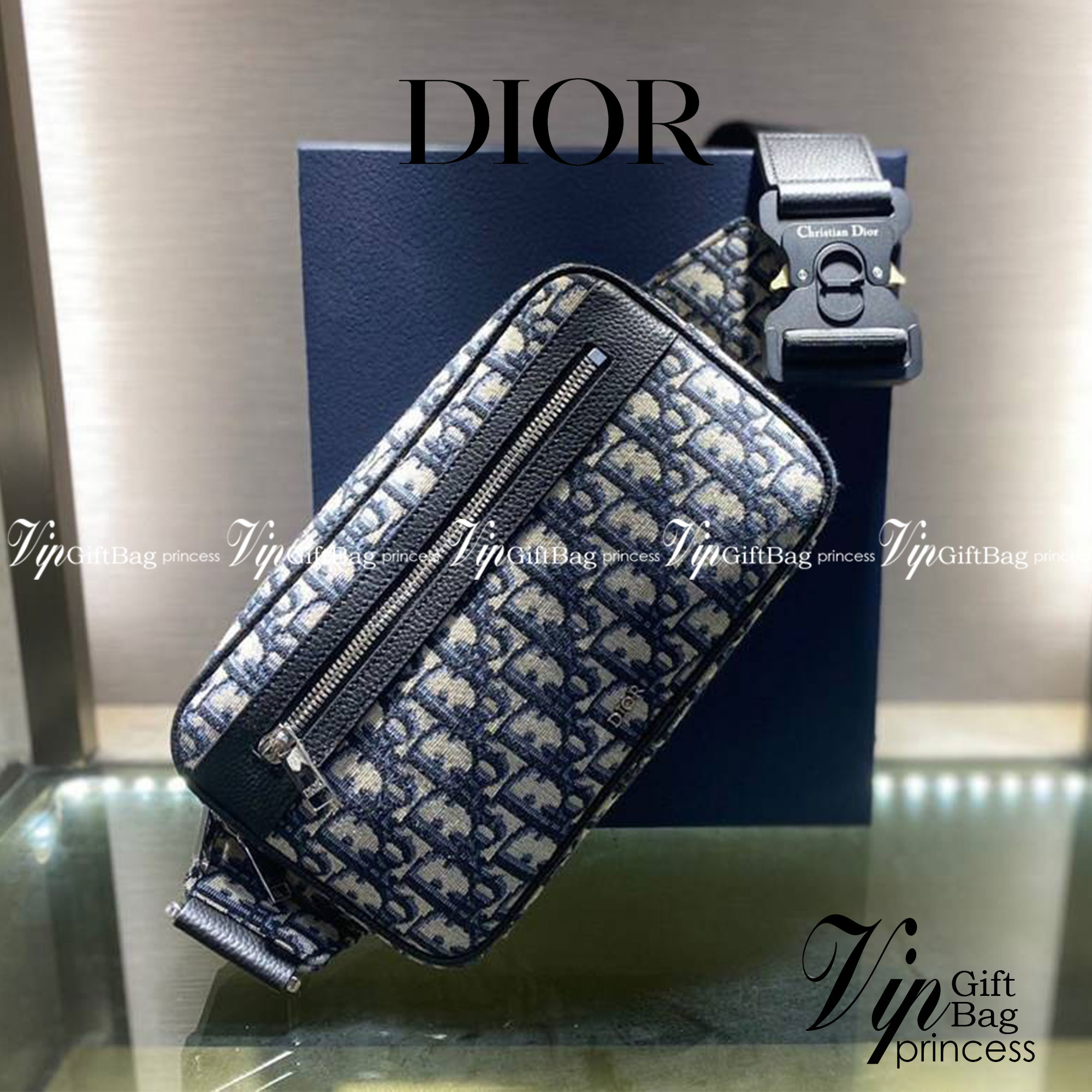 หนังแท้ DIOR BEIGN AND OBLIQUE JACQUARD WAIST BAG / DIOR Belt Bag พร้อมส่งที่ไทย งานหนังแท้และผ้าแจ็คการ์ดออริจินอล ภาพสินค้าถ่ายจากงานขายจริง ใช้งานต่างประเทศได้