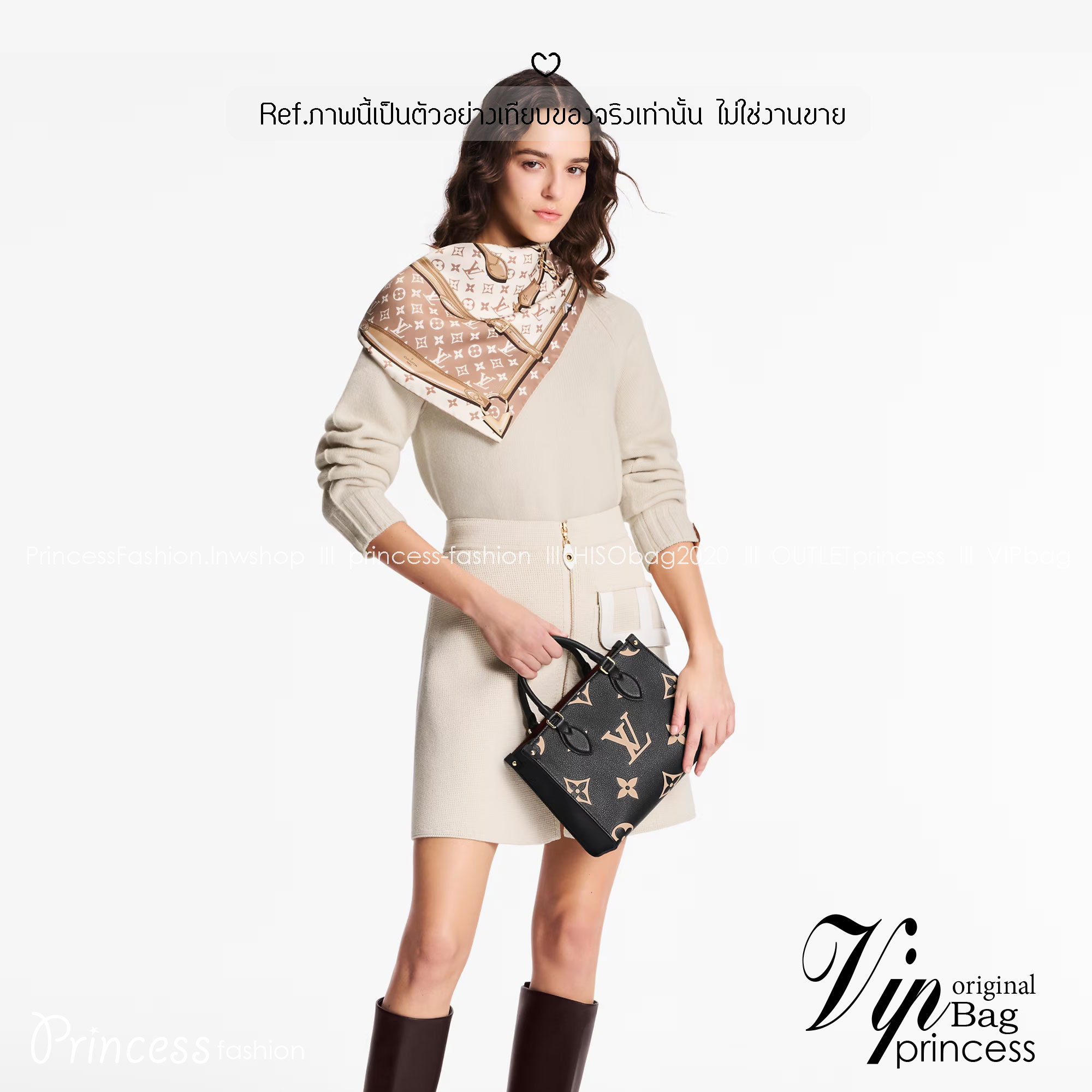 ORI หนังแท้ | LV OnTheGo PM bag กระเป๋าสะพายทรงโท้ท Monogram Empreinte ประทับลาย Medium Bicolor พกพาของใช้ที่จำเป็นอย่างมินิแท็บเล็ต เลือกใช้งานได้หลายรูปแบบ