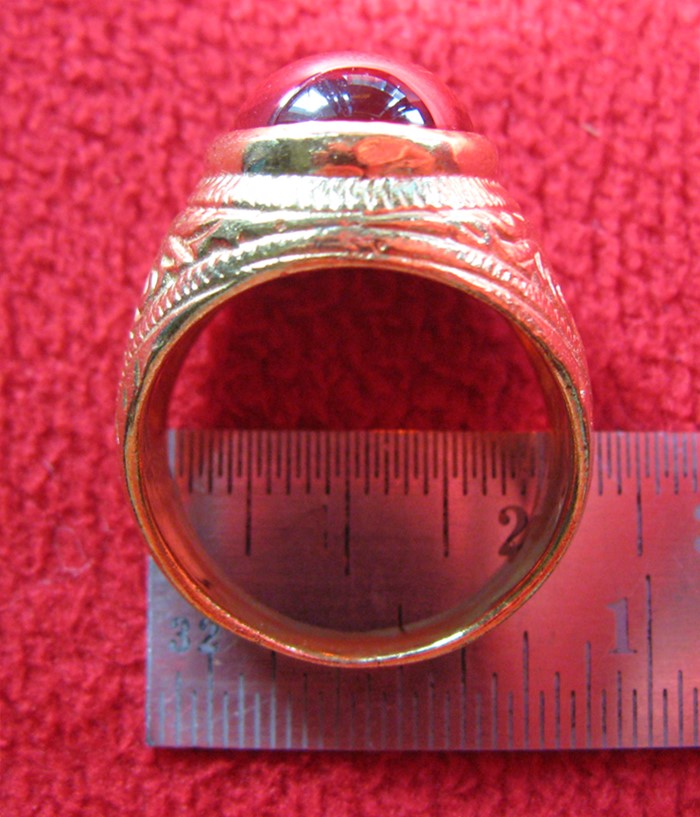 สินค้าหมดค่ะ แหวนพลอยมณีใต้น้ำ(เพชรพญานาค)สีแดงเนื้อทองเหลือง(ทุกราศี)ค่ะ