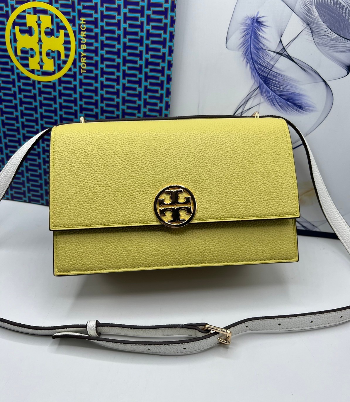 TORY BURCH MILLER LEATHER SHOULDER BAG กระเป๋าสะพายสวยหรู ผู้ดีทุกสี สายถอดได้ ถือเป็นคลัชได้ เกรดออริ สลับแท้ 1:1 ใช้งานต่างประเทศได้
