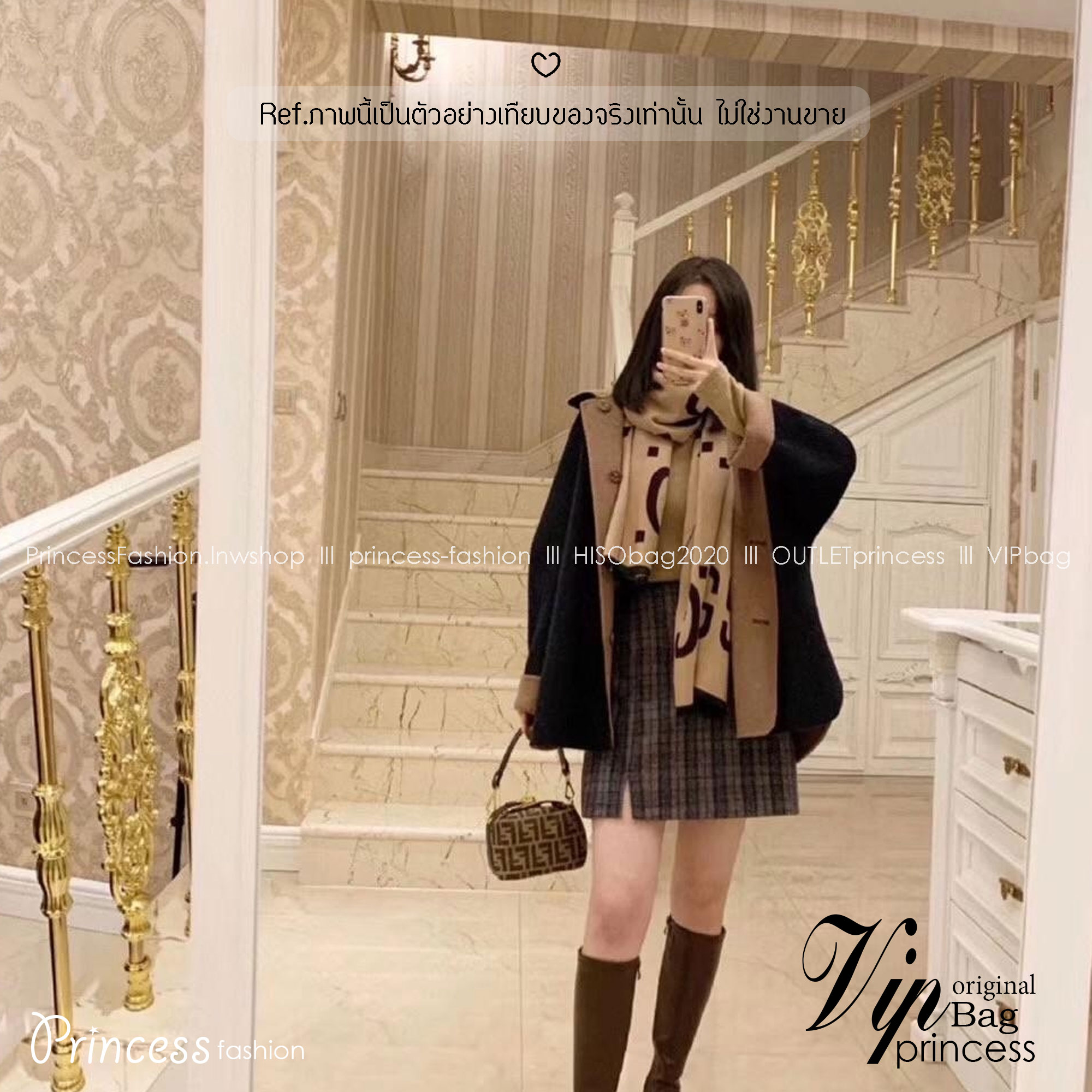 Fendi Tobacco Monogram FF Logo Zucca Buckle Belt Boston Mini Bag กระเป๋าสะพายไซส์มินิน่ารัก เปิดปิดด้วยตัวล็อคปั้มลายแบรนด์ ห้ามพลาดเลยค่ะใบนี้แนะนำสุดๆ