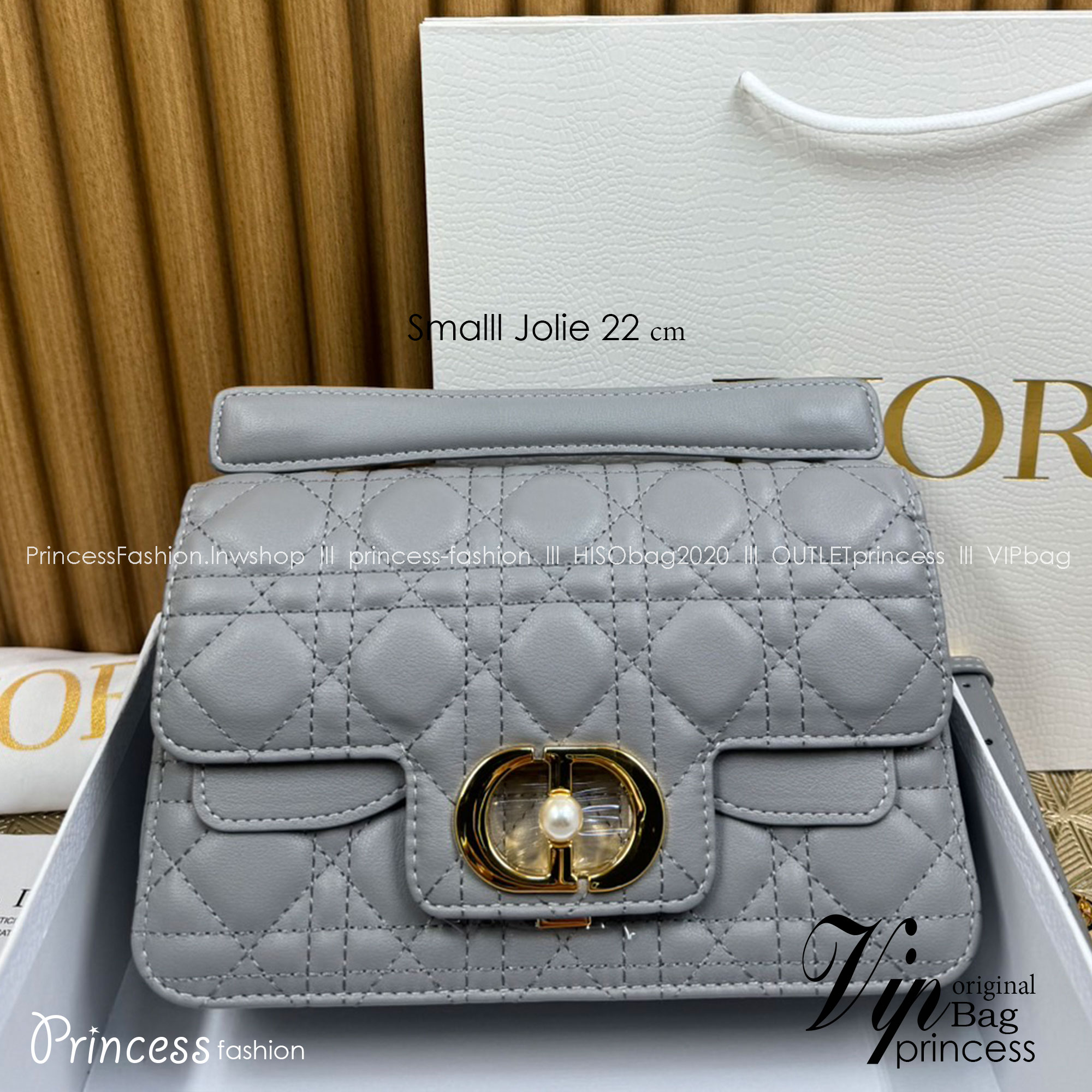 พร้อมส่ง 6 สี Small Dior Jolie Top Handle Bag 22cm กระเป๋าสะพาย เกรดออริ สลับแท้ 1:1 ใช้ต่างประเทศได้