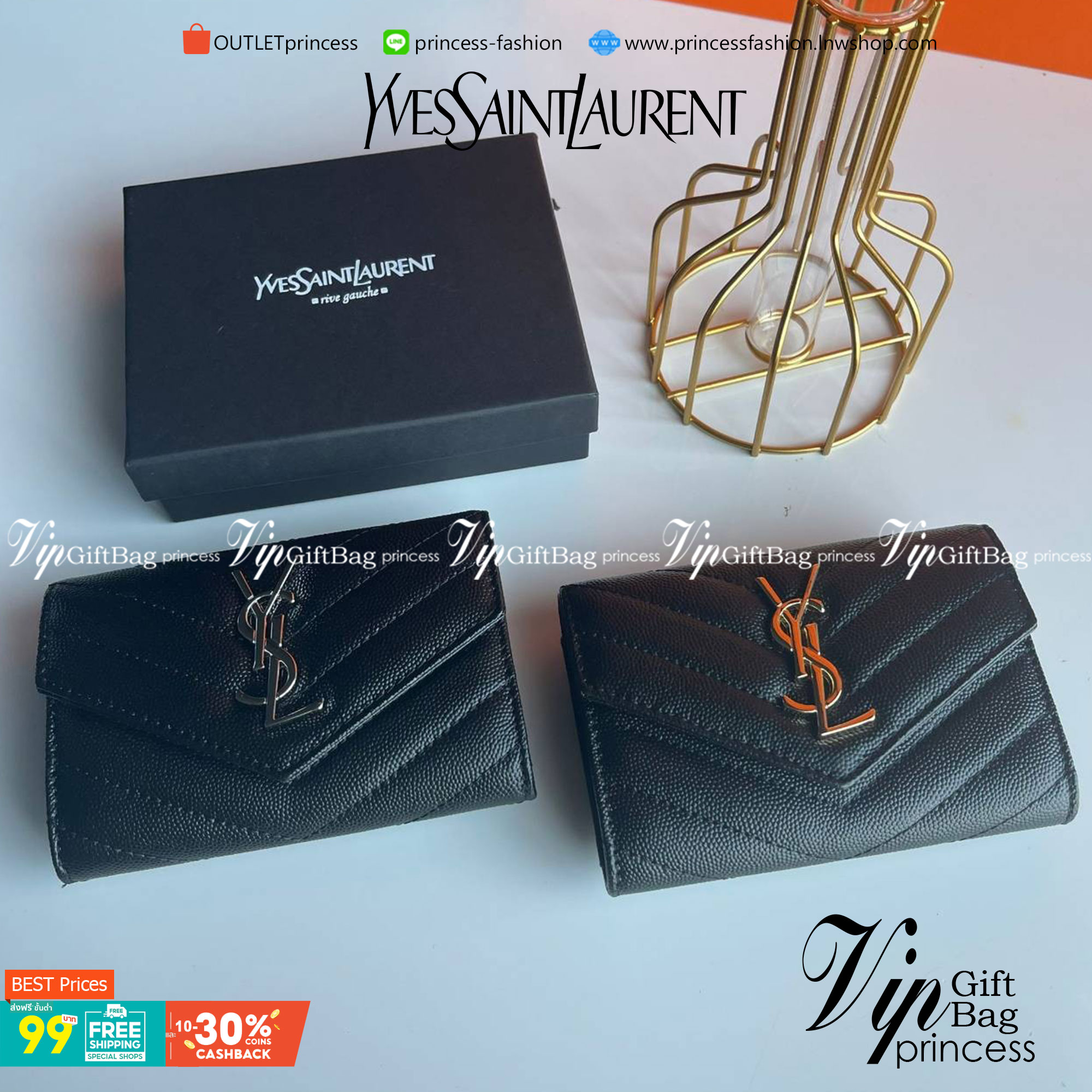 VIP 】YSL SAINT LAURENT SHORT WALLET งานหนังแท้ สวยงามมากมายที่สุดเกินบรรยายเลยค่าาา ได้ไปไม่ผิดหวังแน่นอน เป็นอีกรุ่นหนึ่งที่ห้ามพลาดเลยตอนนี้ กำลังฮิตกันเลยค่าา สาวๆ Must Have!!!! Full Box Set นะค๊าาา