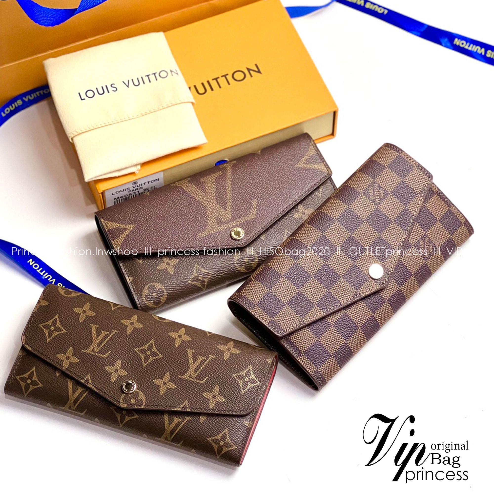 LV Long Wallet / LV Sarah Wallet Monogram Canvas กระเป๋าสตางค์ใบยาวแบรนด์ดัง สวยหรูดูแพง สีและลายคลาสสิค เลือกช้อป! ใช้แล้วรับทรัพย์ ปังแน่นอนค้า