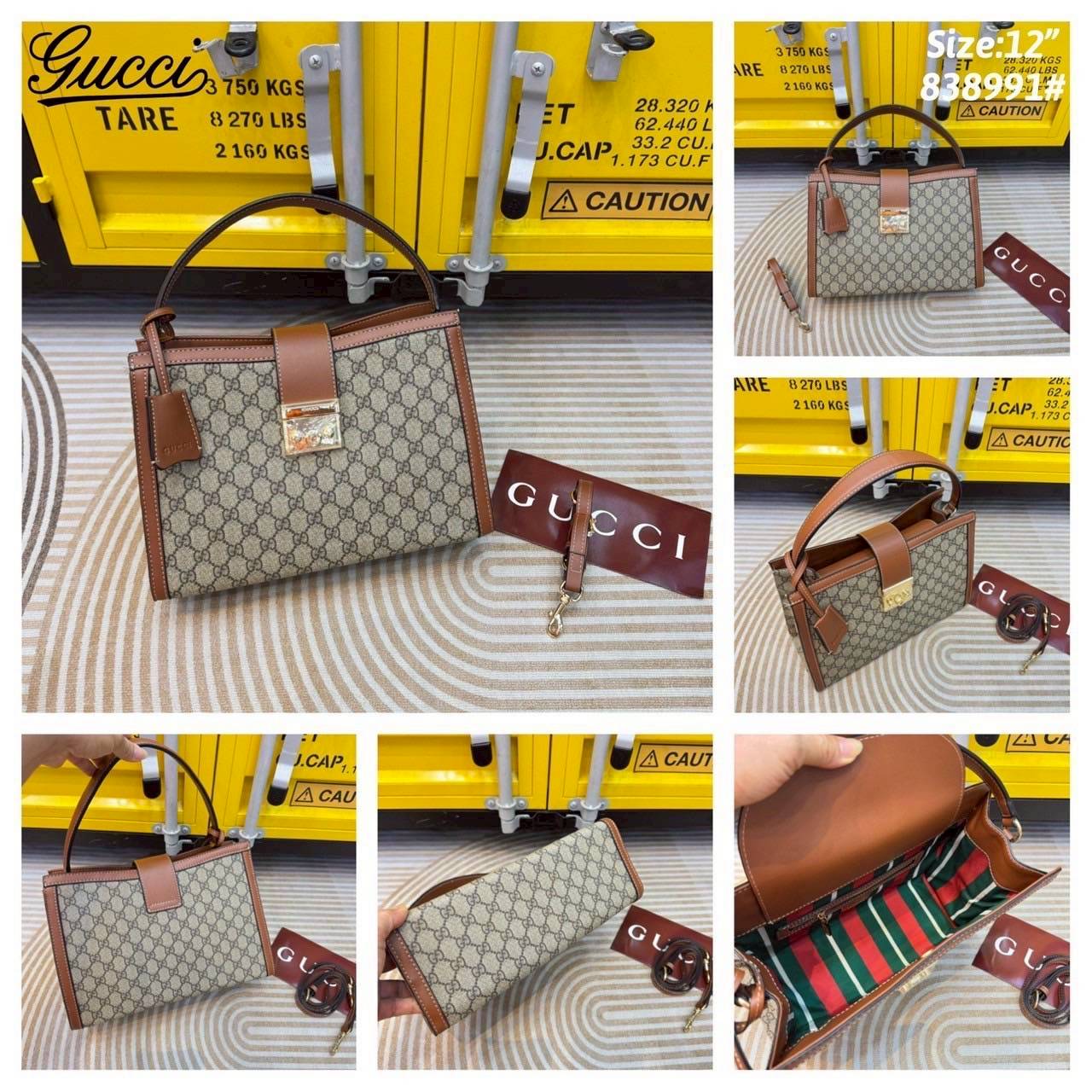Gucci Padlock large tote bag กระเป๋าสะพายขนาดกลางพร้อมกุญแจล็อกและสายโซ่ รังสรรค์จากด้วยGG Supreme ที่ตัดเย็บจากผ้าไมโครไฟเบอร์เคลือบด้วยลาย GG พร้อมรายละเอียดหนังที่นุ่มเกินคาด