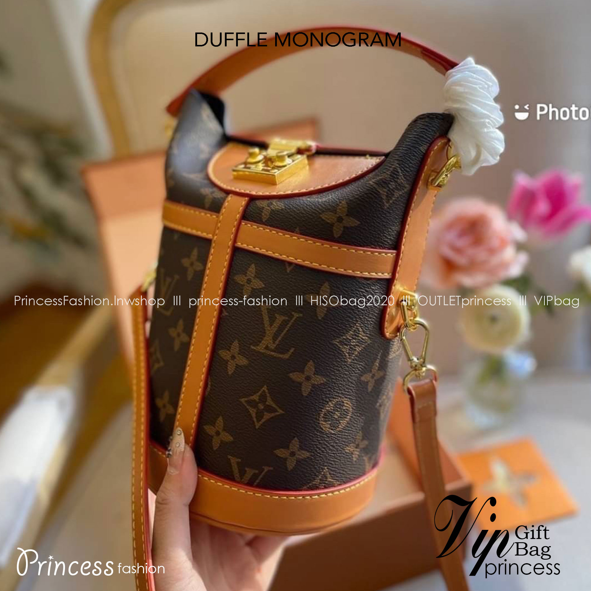 LV DUFFLE MONOGRAM / LV BUCKET BAG กระเป๋าถือทรงบัคเก็ตสุดหรู งานเกรดสวยคุ้มเกินราคา พร้อมสายยาว หรูหรา ขนาดกำลังดี ถือก็สวย สะพายก็เริส