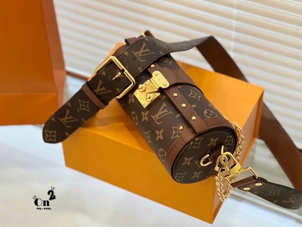 LV PAPILLON TRUNK Monogram coated canvas กระเป๋าสะพายทรงหมอน งานเปิดหน้าหนังลายโมโนแกรม อะไหล่ปั้มทุกจุด เกรดงานสวยเกินราคา ภาพสินค้าถ่ายจากงานขายจริง ใช้งานต่างประเทศได้