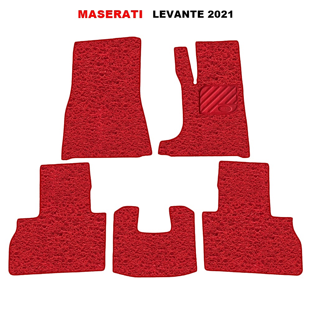พรมดักฝุ่นไวนิล MASERATI LEVANTE 2021 พรมดักฝุ่นในรถ มาเซอร์ราติ เลอวานเต้ เข้ารูป 5ชิ้น