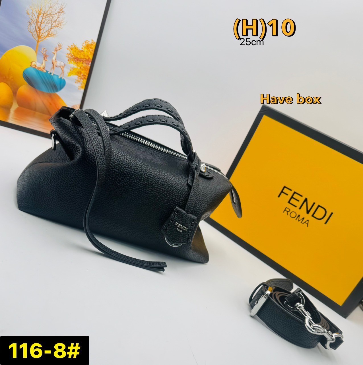FENDI Medium By The Way Selleria Shoulder Bag กระเป๋าสะพายรุ่นใหม่ล่าสุด รูปทรงใช้งานง่าย โมเดิร์นและหรูหราขึ้น สไตล์ไม่ซ้ำภายในโล่งกว้าง ใส่ของสำคัญได้สบายๆ