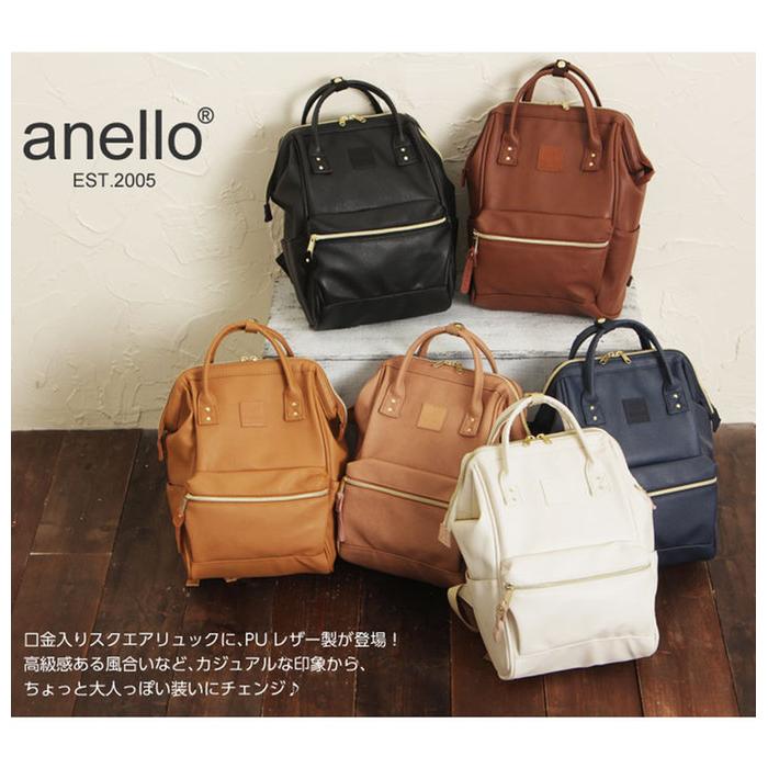 รุ่น คลาสสิก Anello Classic Polyurethane Leather Rucksack เป้อเนลโล ทำจาก PU Leather ทั้งใบ ดูแลทำความสะอาดง่าย น้ำหนักเบา สวยน่ารักดูดีค่ะ รุ่นนี้เป็นขนาดคลาสสิก (regular) สายสะพายแข็งแรง ด้านในบุผ้าอย่างดีค่ะ ด้านหลังและสายสะพายมีฟองน้ำช่วยซับพอร์ตไม่เจ