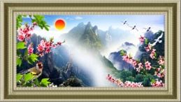1253 ภาพ diamond "วิวเขาในสายหมอก"