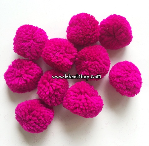 ปอมปอมลูกไหมพรม สีม่วง (10 ลูก) SP 00006