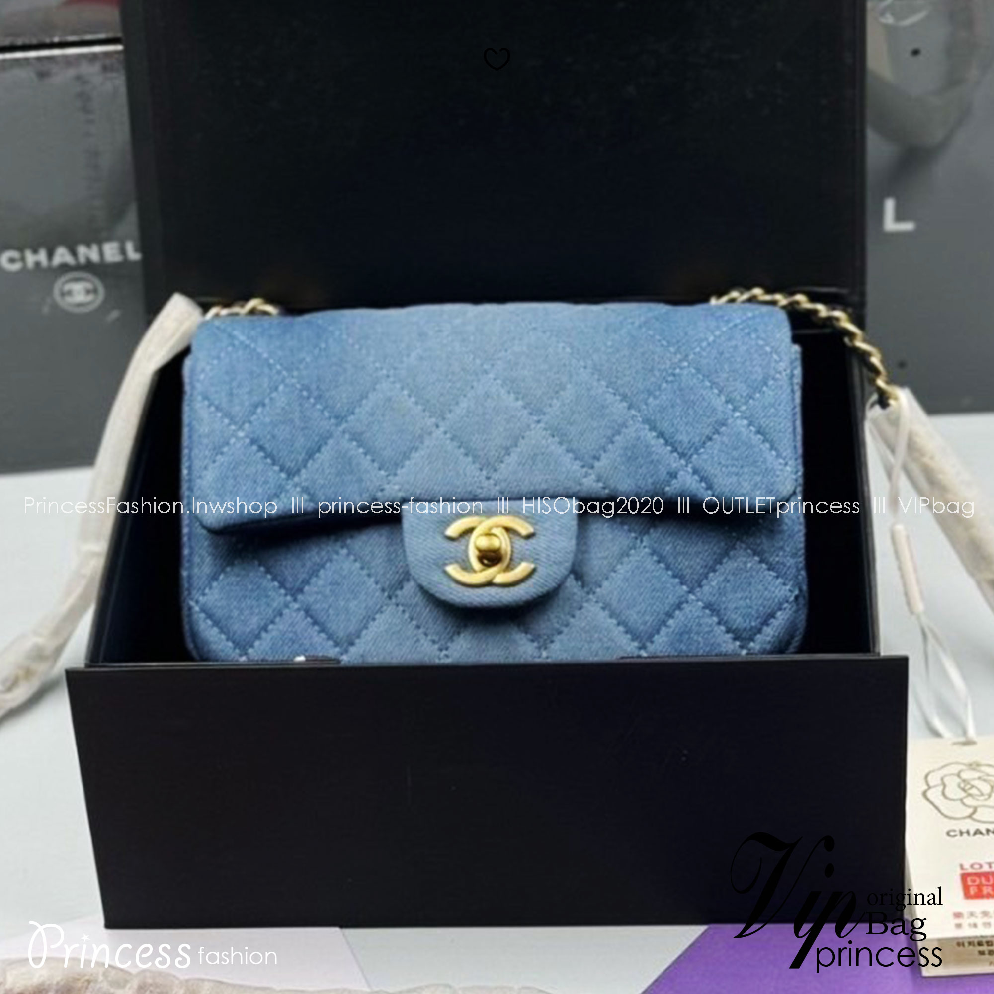 CHANEL Flap Bag Denim กระเป๋าสะพายสุดหรูไซส์มินิ งานเดนิมสวยดูแพง รูปทรงคลาสสิคหรูหราตลอดกาล ตัวแม่แบบฉ่ำ สวยทำถึง! ต้อนรับซัมเมอร์ให้โดดเด่นกว่าใคร