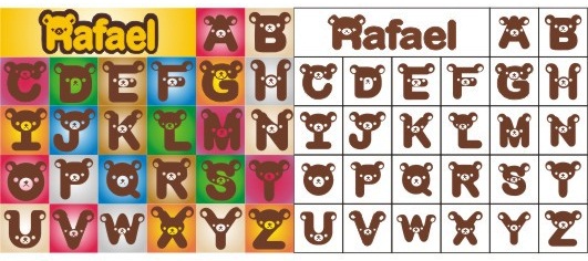 ตัวปั้มอักษรหมีน้อยลายคูมะ