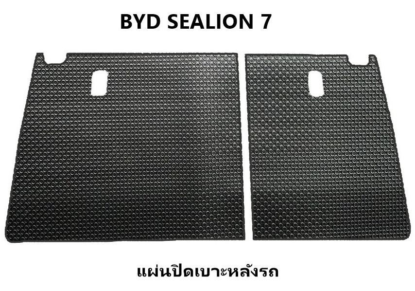 ยางปูพื้นรถยนต์ BYD SEALION 7 พรมกระดุมเล็ก บีวายดี ซีไลอ้อน 7 สีดำ เข้ารูป ในรถ รวมท้าย เต็มคัน
