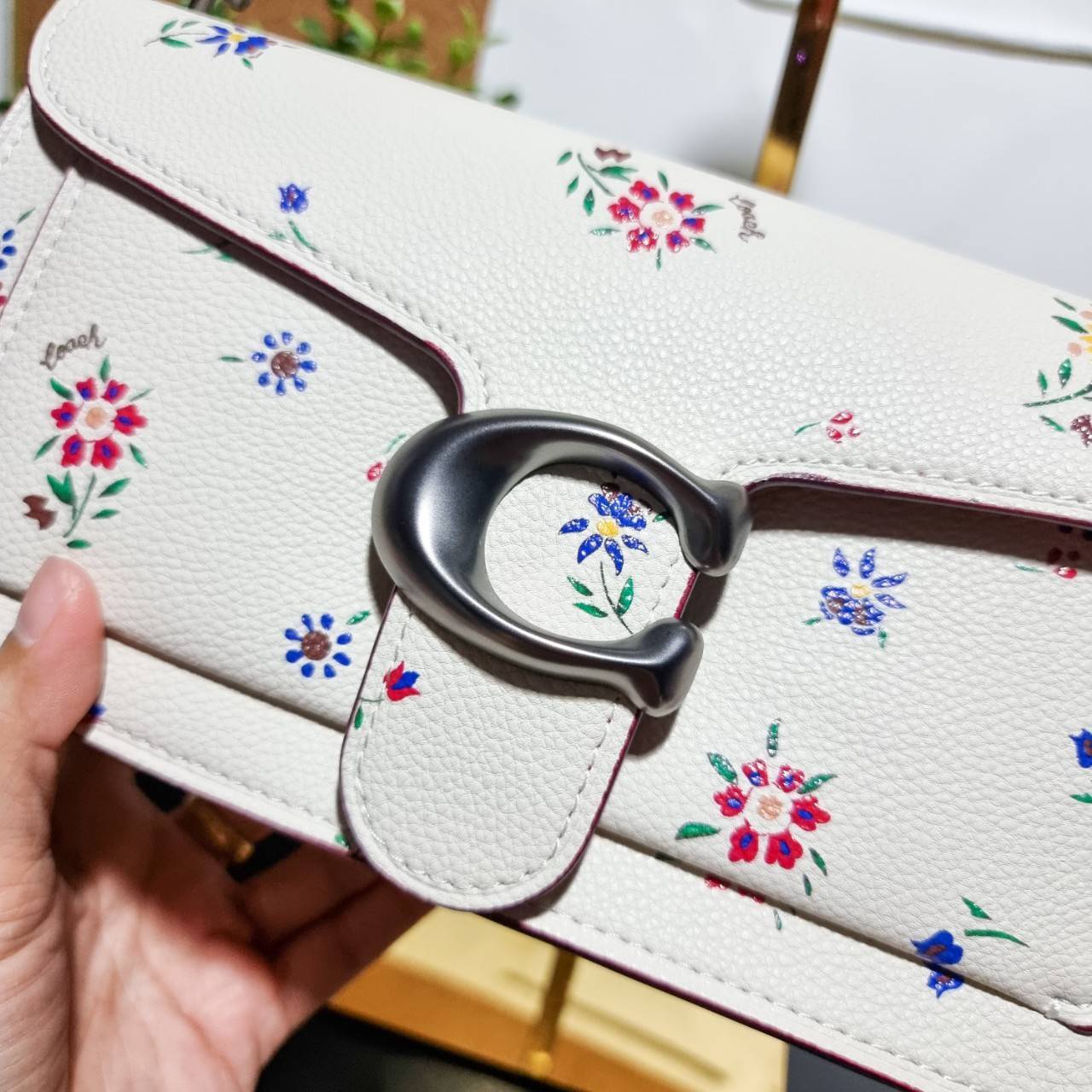 COACH TABBY SHOULDER BAG 26 WITH WILDFLOWER PRINT 630 WITH FLORAL EMBROIDERY 627