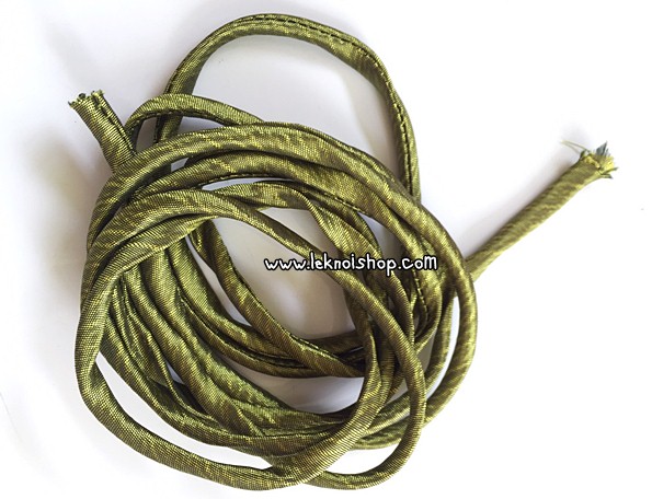 เชือกผ้า ไส้ไก่ สีเขียวเข้ม SP 00013