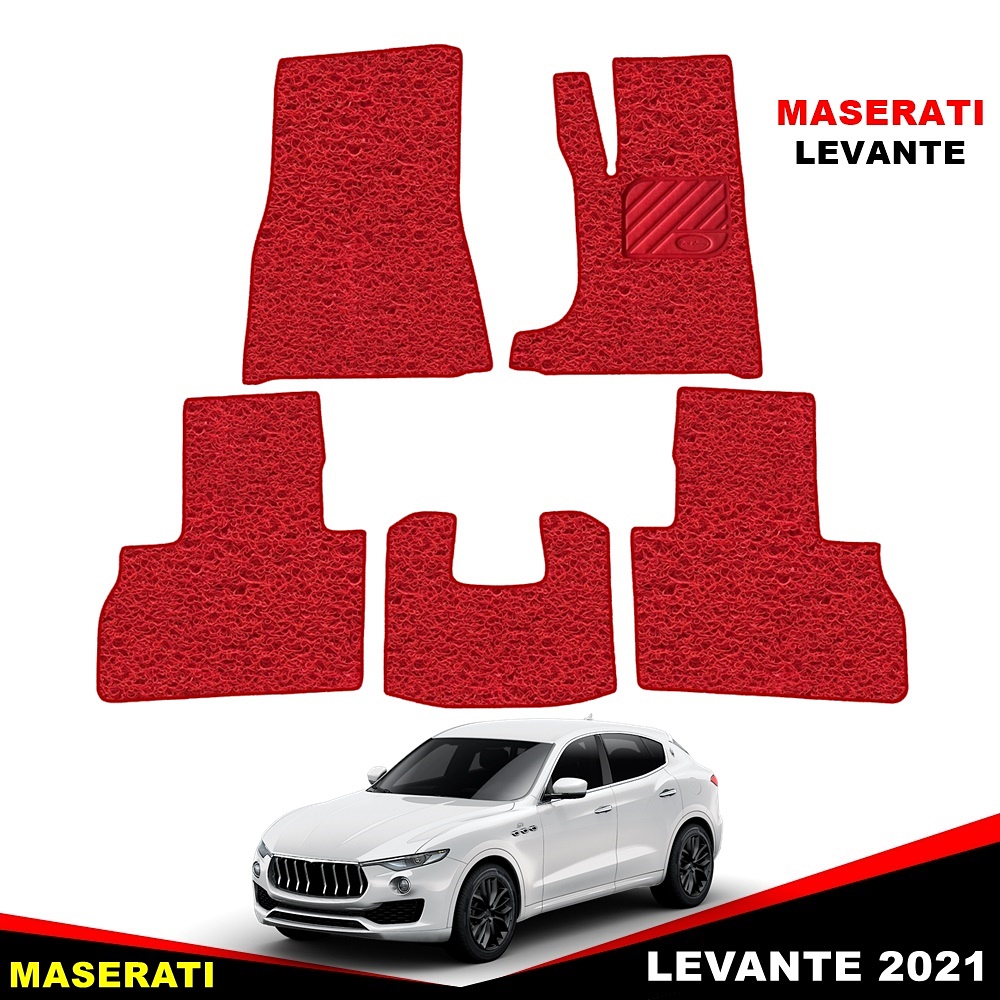 พรมดักฝุ่นไวนิล MASERATI LEVANTE 2021 พรมดักฝุ่นในรถ มาเซอร์ราติ เลอวานเต้ เข้ารูป 5ชิ้น
