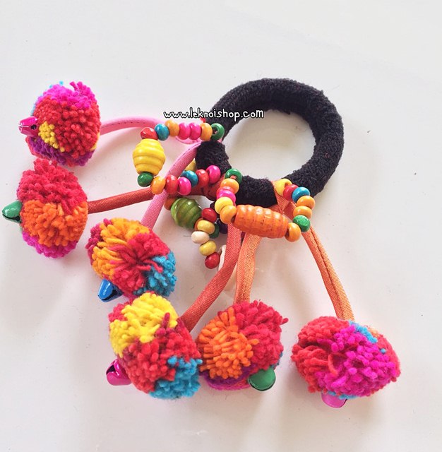 ยางรัดผมเล็กประดับลูกปัด KL 00055