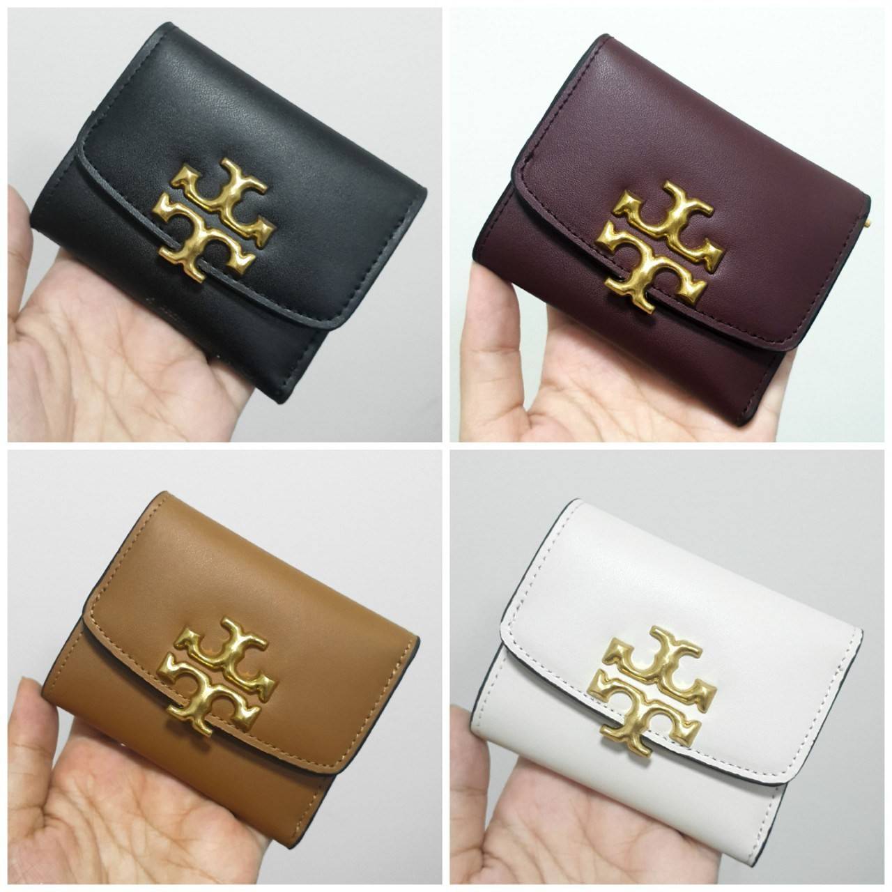 ของแท้ 💯% TORY BURCH SMALL WALLET กระเป๋าสตางค์สุดคลาสสิค ใบจิ๋วขนาดกำลังน่ารัก พกพาง่าย วัสดุหนังแท้ ประดับโบโก้ทอง