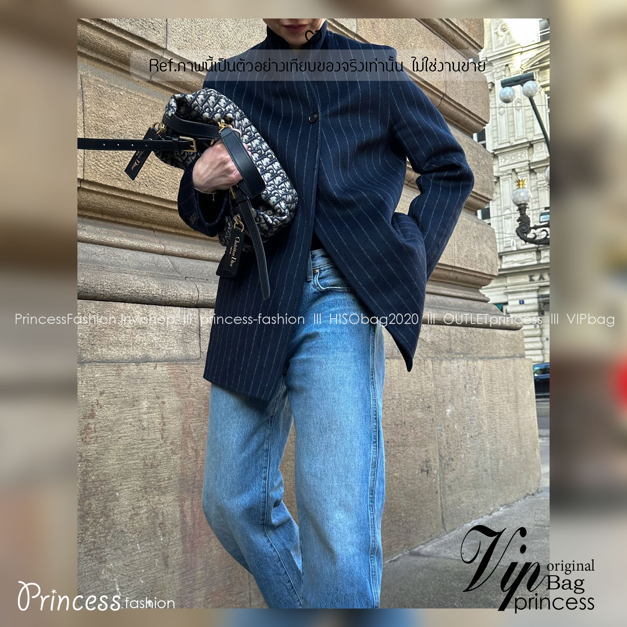 ORI หนังแท้ | DIOR Medium D-Journey Bag Blue Dior Oblique Jacquard กระเป๋าสะพายโฮโบทรงสวย รุ่นใหม่ล่าสุด ดีไซน์เรียบหรูลัคชูที่สุด มาพร้อมสายสะพาย2เส้นคู่แบบใหม่สุดเก๋ เป็นไอเท็มที่ควรมีไว้ติดบ้านอีกใบเลยน้า