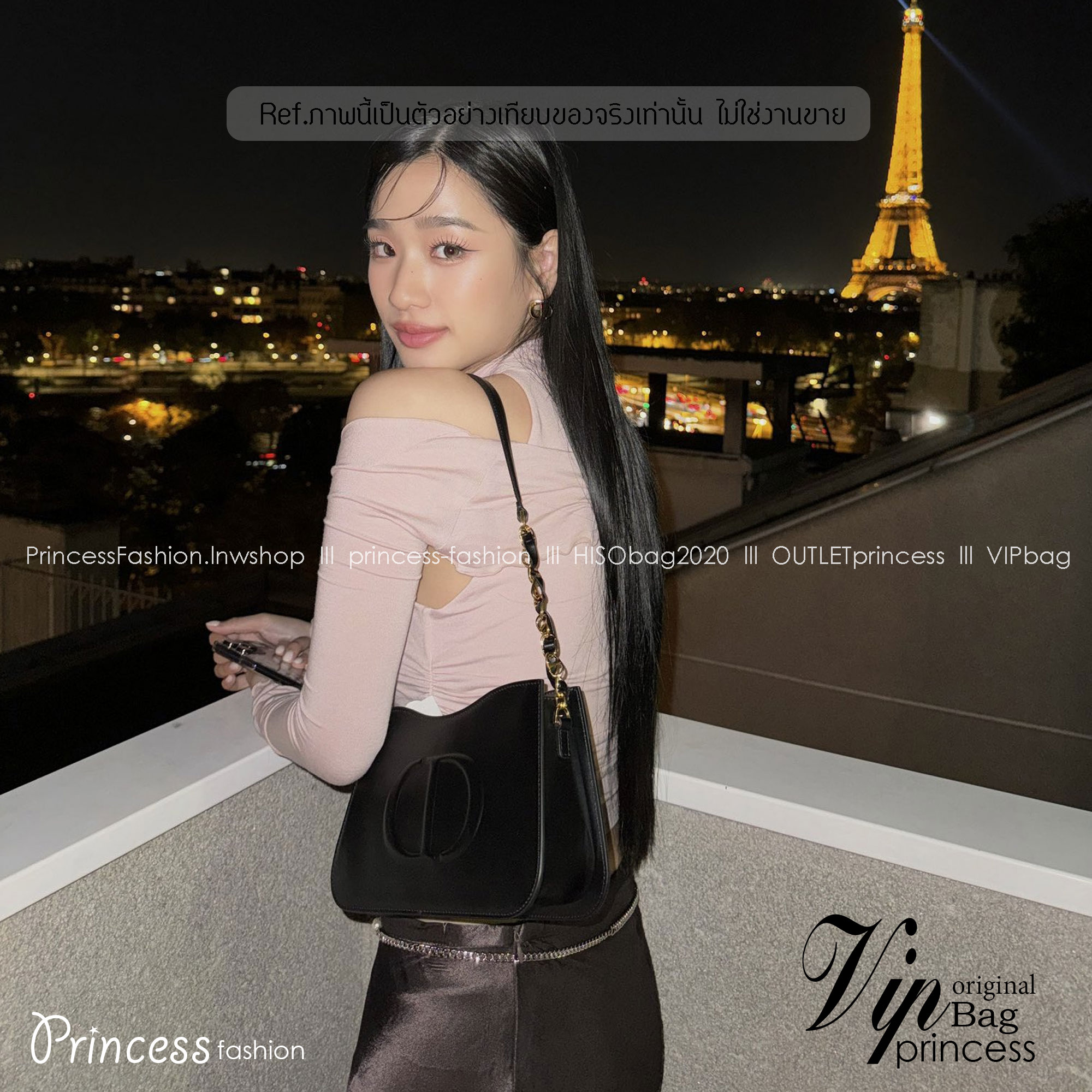 CD SIGNATURE HOBO MINI BAG กระเป๋าสะพายซิกเนเจอร์ โดดเด่นด้วยโลโก้เอกลักษณ์ เกรดออริ 1:1 ใช้งานต่างประเทศได้