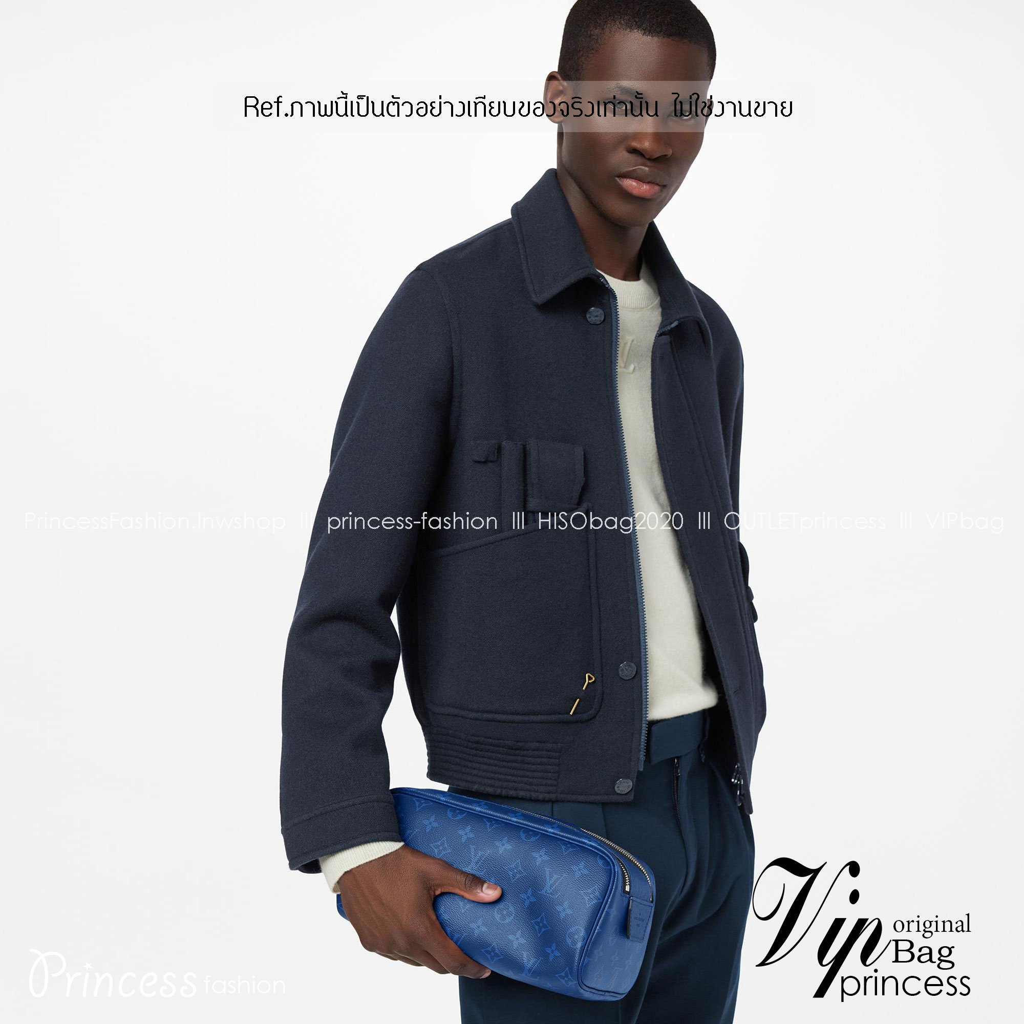 LV Clutch LV Dopp Kit Toilet Pouch Monogram / Damier Graphite Canvas กระเป๋าถือทรงพอชหรือคลัช เกรดออริ ท็อป 1:1 เกรดดีสุด แคนวาสแท้สวย ใช้งานต่างประเทศได้