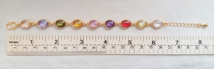 สินค้าหมดค่ะ สร้อยข้อมือทองไมครอน พลอยมณีใต้น้ำนพเก้า เสริมสิริมงคลค่ะ