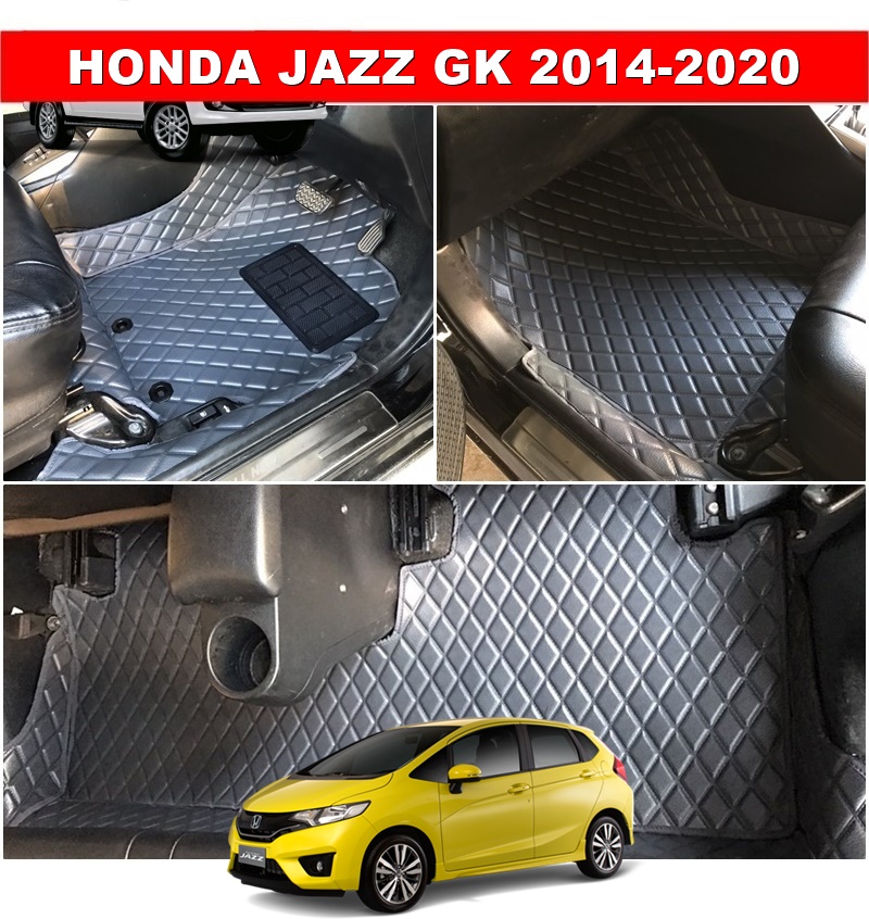 พรมปูพื้นรถยนต์HONDA JAZZ GK 2014-20 ลายDIAMOND เต็มคัน