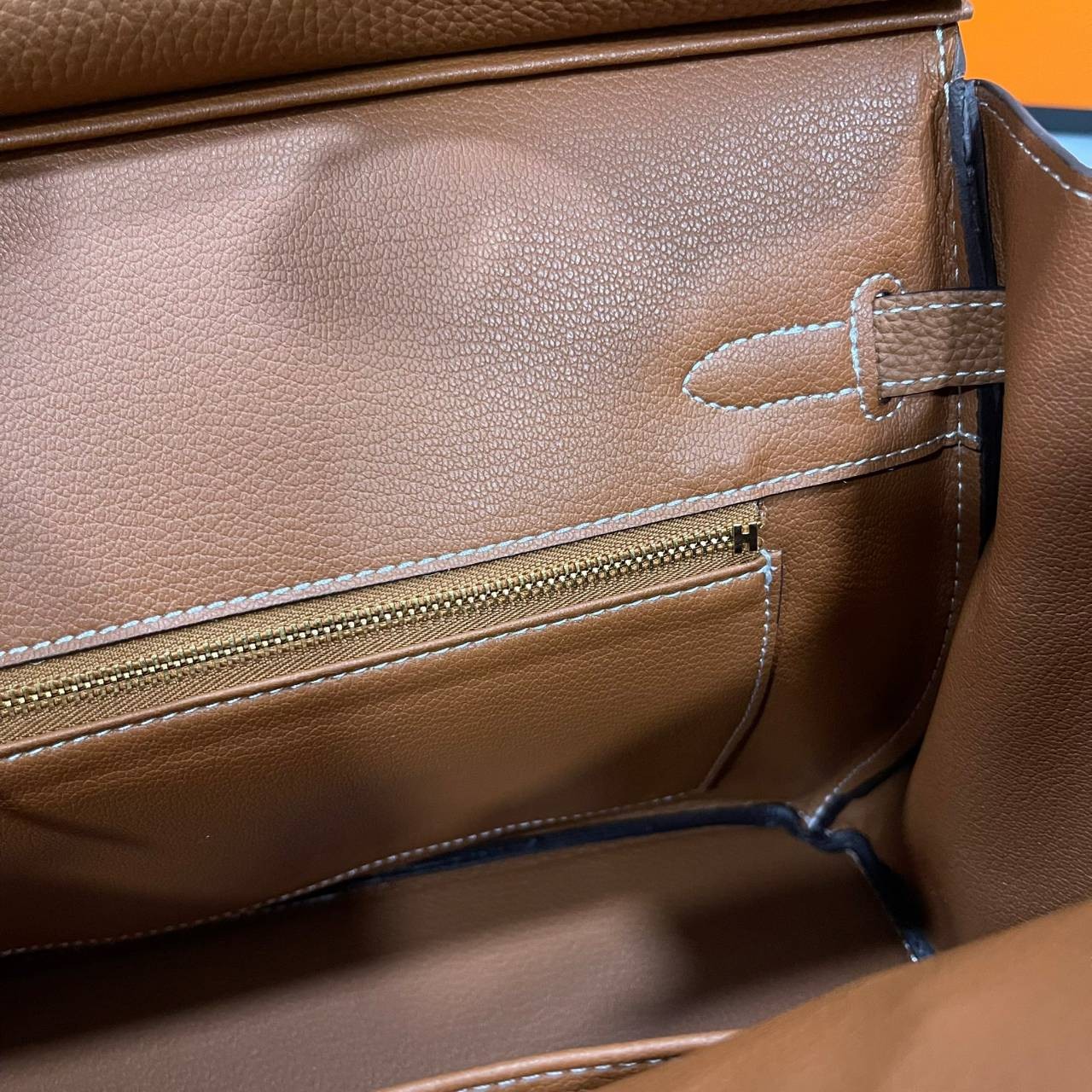 หนังแท้ Hermes BIRKIN 25CM epsom in MAUVSSYLESTE COLOR FULL HANDMADE GOLD HARDWARE เกรดออริจินอล ภาพสินค้าถ่ายจากงานขายจริง